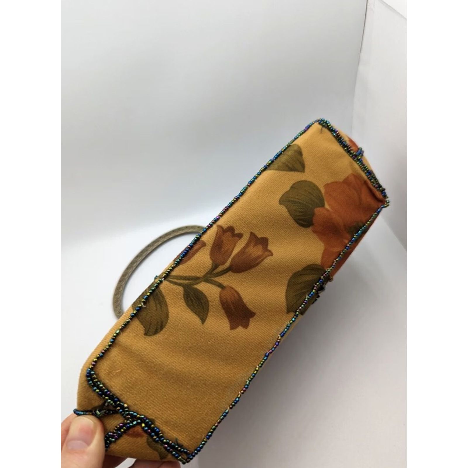 Vintage Leko London Womens Floral Clutch Bag Chain Handle Size ONE SIZE - 4 Thumbnail