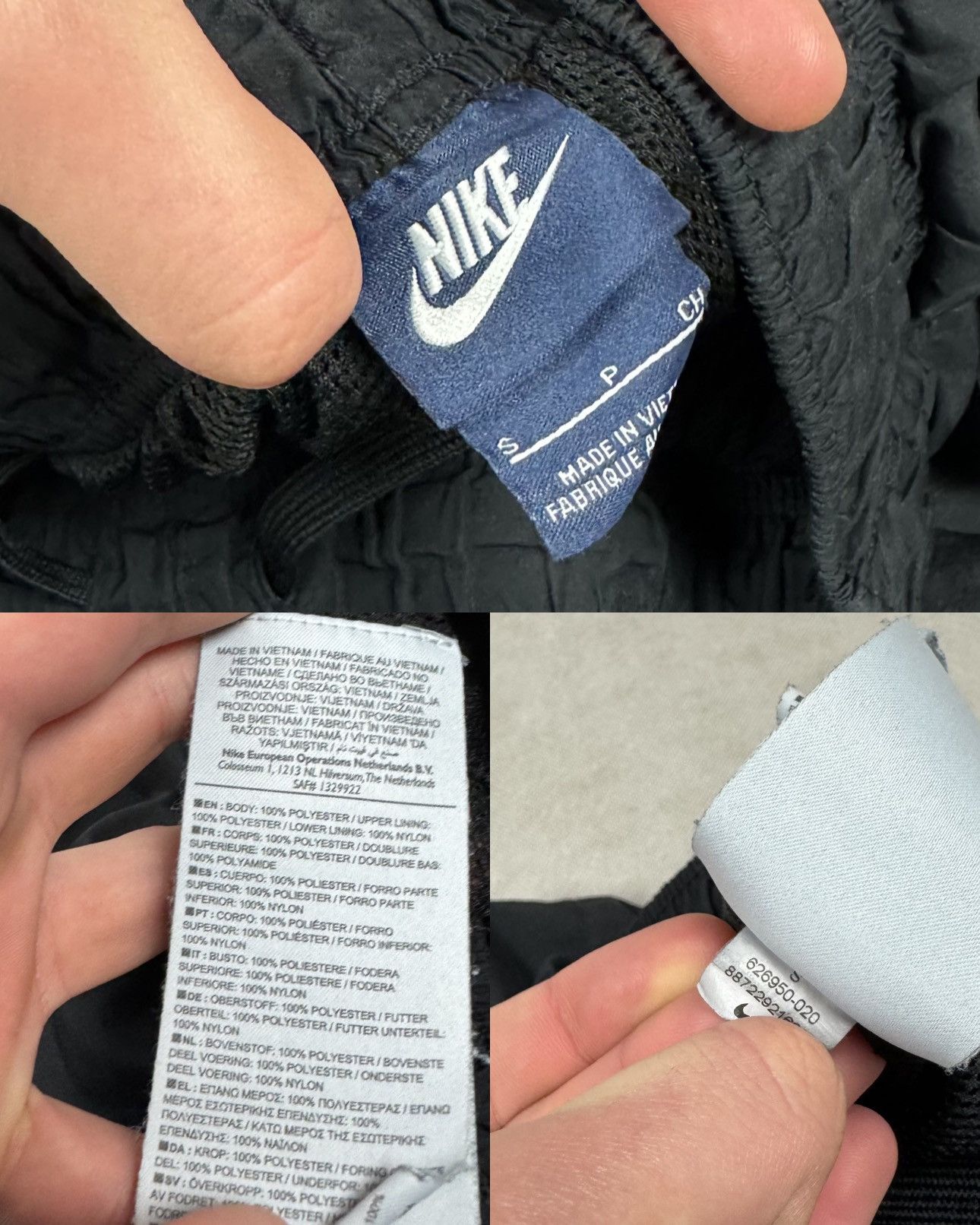 Nike × Vintage Nike Women Black Swoosh Straight Leg Mesh Lined Track Pant S Size 30" / US 8 / IT 44 - 2 Thumbnail