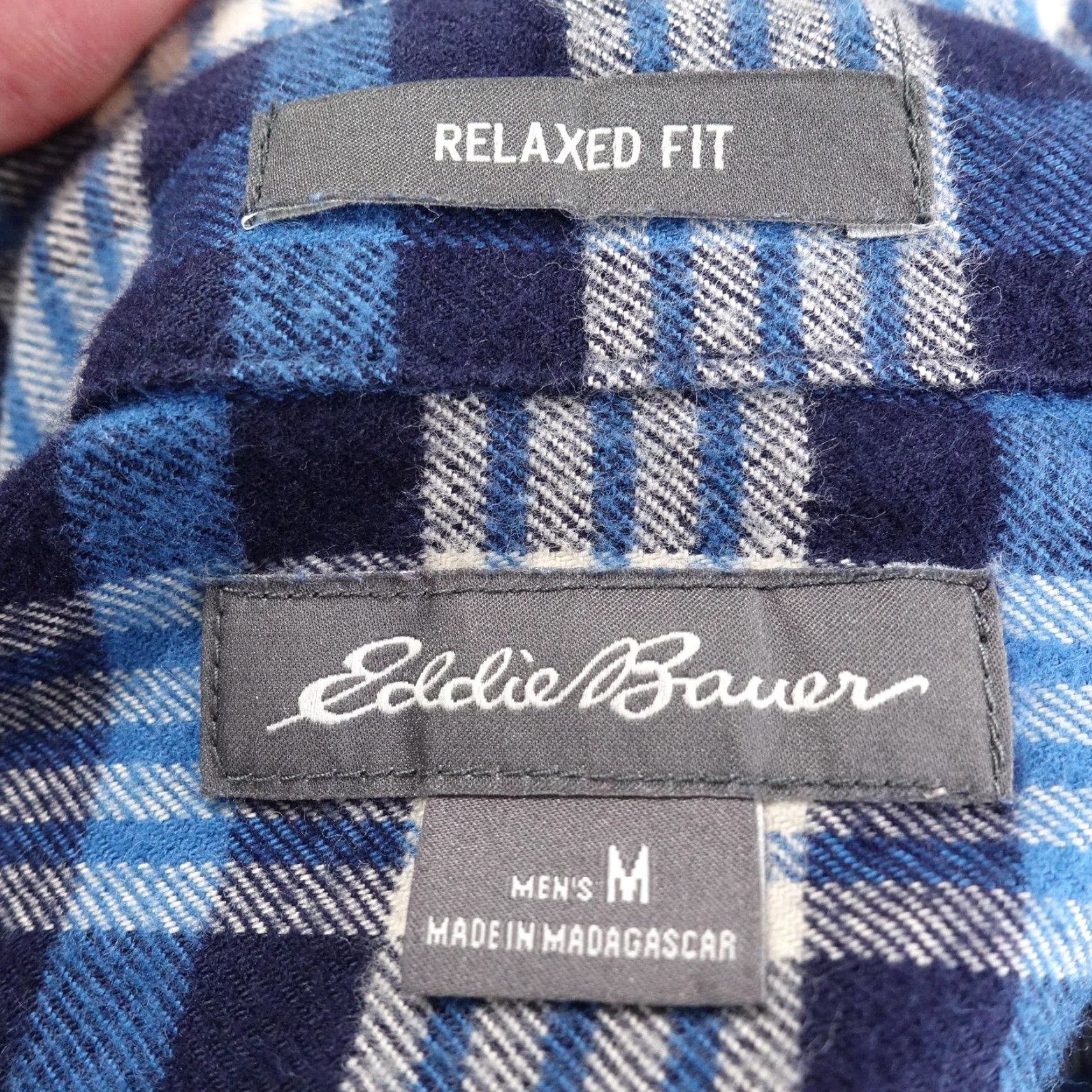 Eddie Bauer Eddie Bauer Flannel Shirt Mens Medium Blue Plaid Button-Up Relaxed Fit Cotton Size US M / EU 48-50 / 2 - 6 Thumbnail