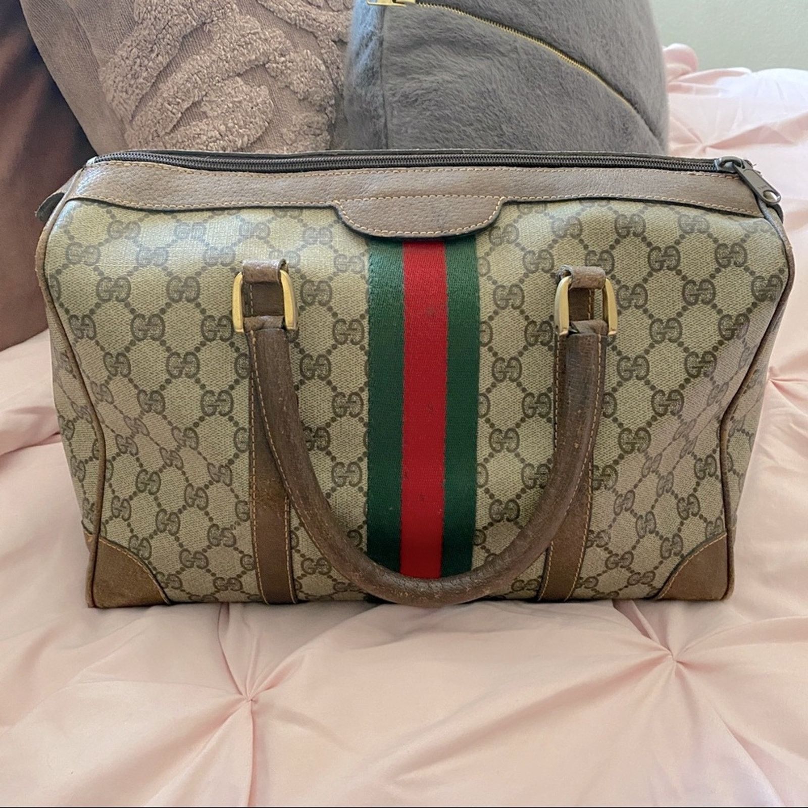 Gucci Gucci Carry All Boston Vintage Handbag GG Size ONE SIZE - 2 Thumbnail