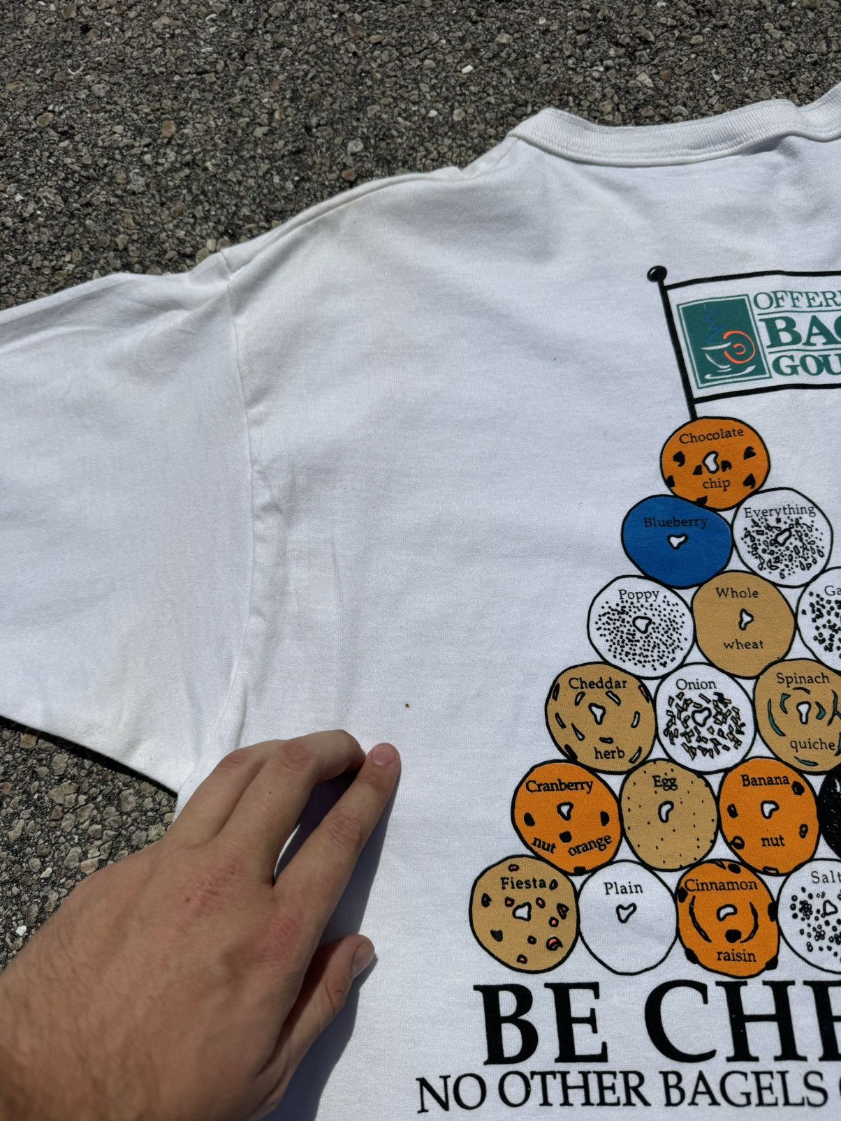 Anvil 90s vintage Be Chewsy John Offerdahl autographed bagel shop Size US XL / EU 56 / 4 - 8 Thumbnail