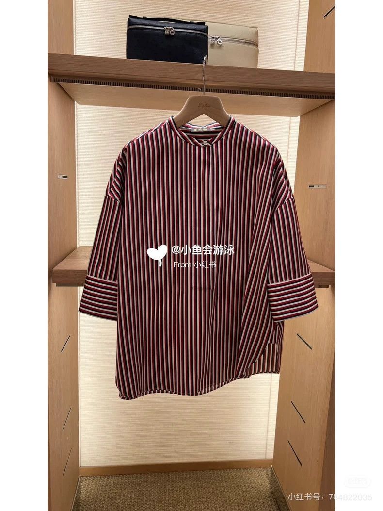 Loro Piana LORO PIANA Silk shirt with stripes Size XS / US 0-2 / IT 36-38 - 6 Thumbnail