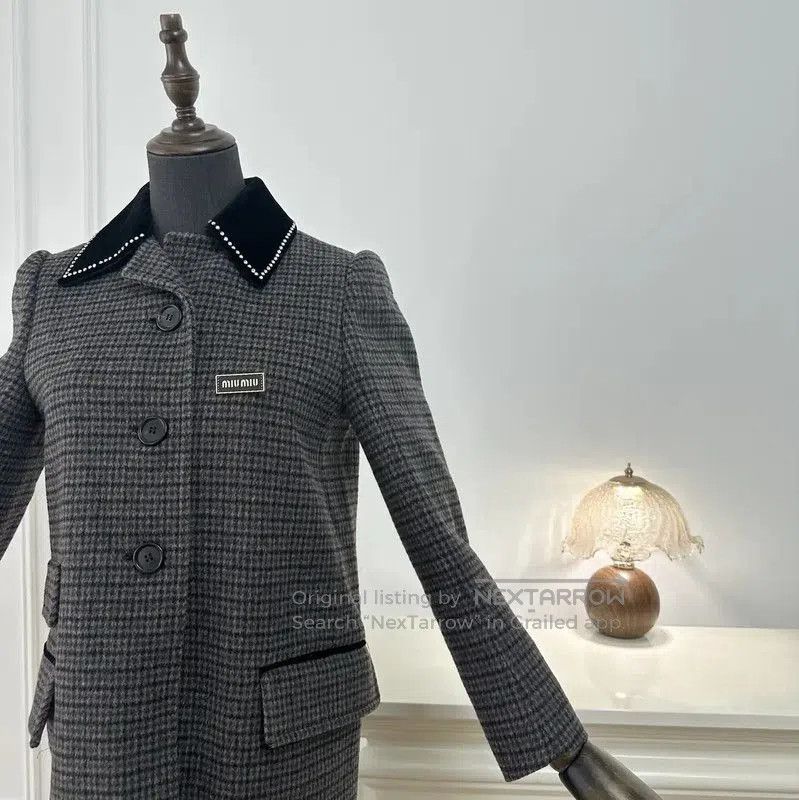 Miu Miu Miu Miu Gray Women's Coat Size S . Size S / US 4 / IT 40 - 5 Thumbnail