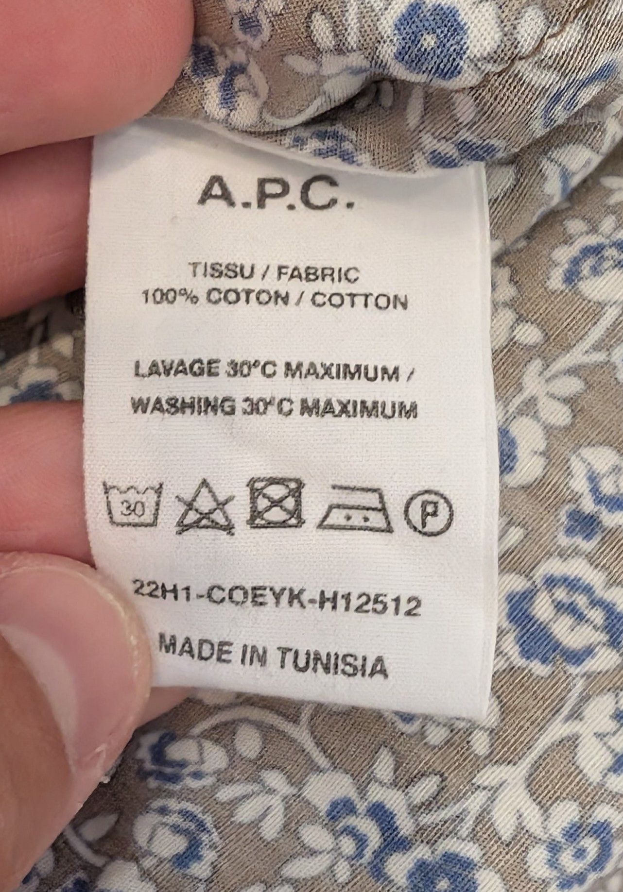 A.P.C. A.P.C. APC Clement Tiny Floral Button Up Shirt Size US S / EU 44-46 / 1 - 4 Thumbnail