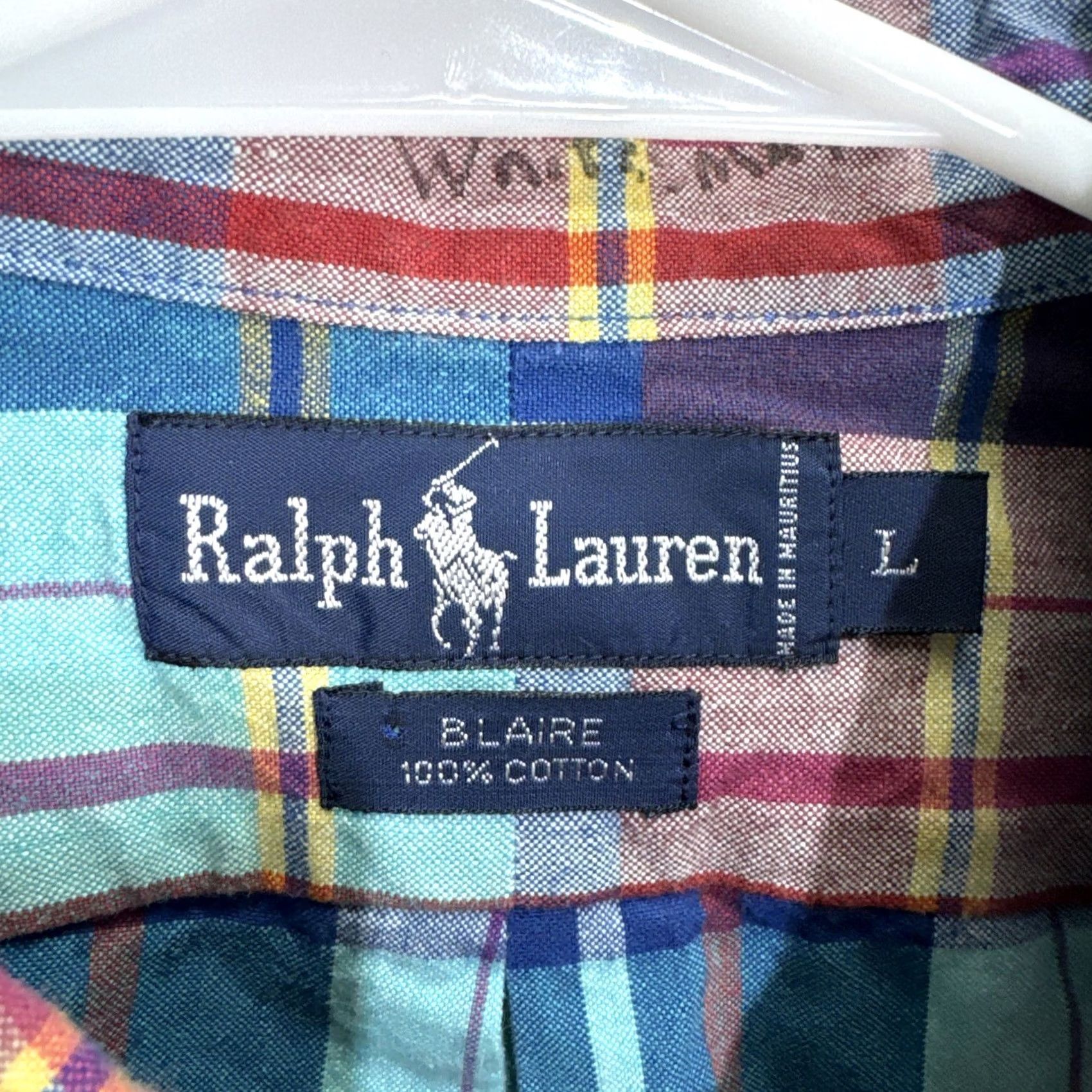 Ralph Lauren Ralph Lauren Shirt Mens L BLAIRE SHORT SLEEVE BUTTON DOWN MADRAS PLAID COTTON Size US L / EU 52-54 / 3 - 2 Thumbnail
