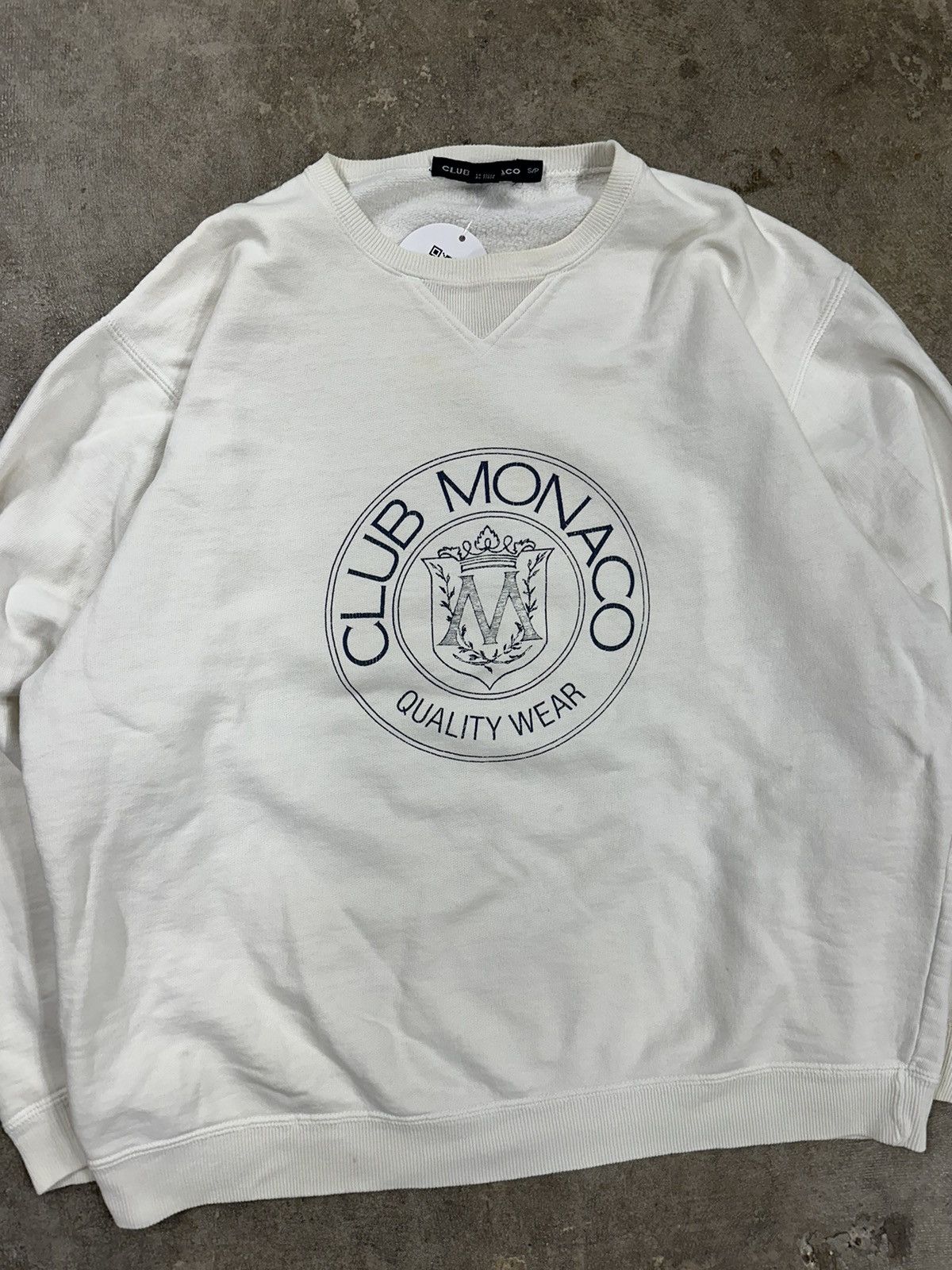 Club Monaco Vintage 90s Club Monaco Heritage Crest Logo Sweatshirt Size US S / EU 44-46 / 1 - 3 Thumbnail