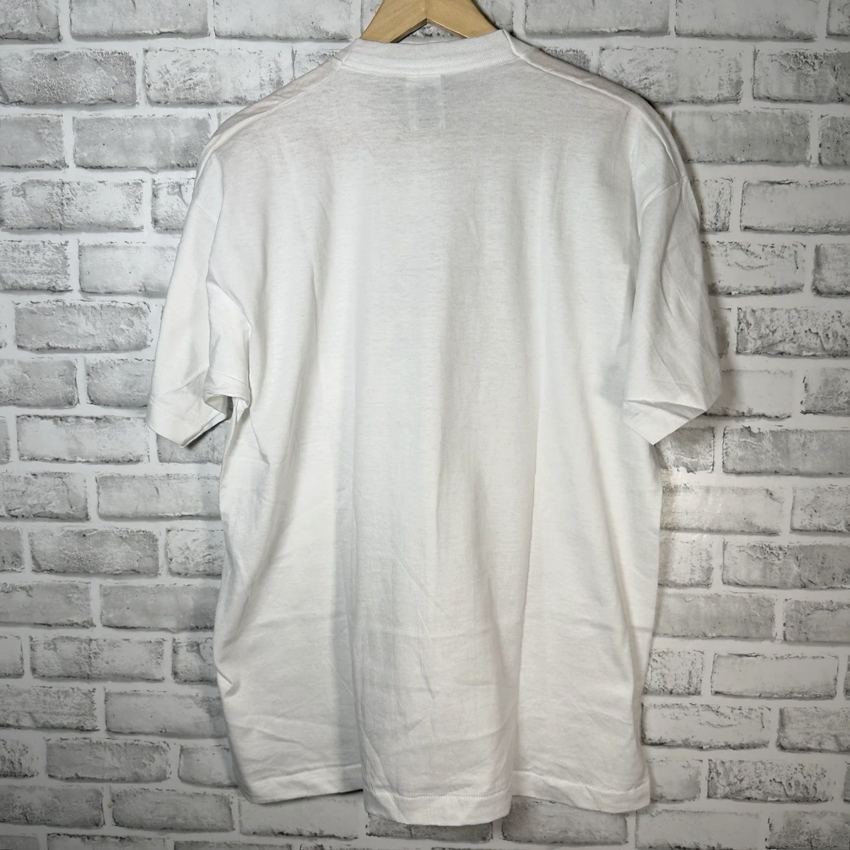 Vintage VINTAGE 1996 Dog Graphic T-Shirt Men XL White USA Patriotic Single Stitch Size US XL / EU 56 / 4 - 5 Thumbnail