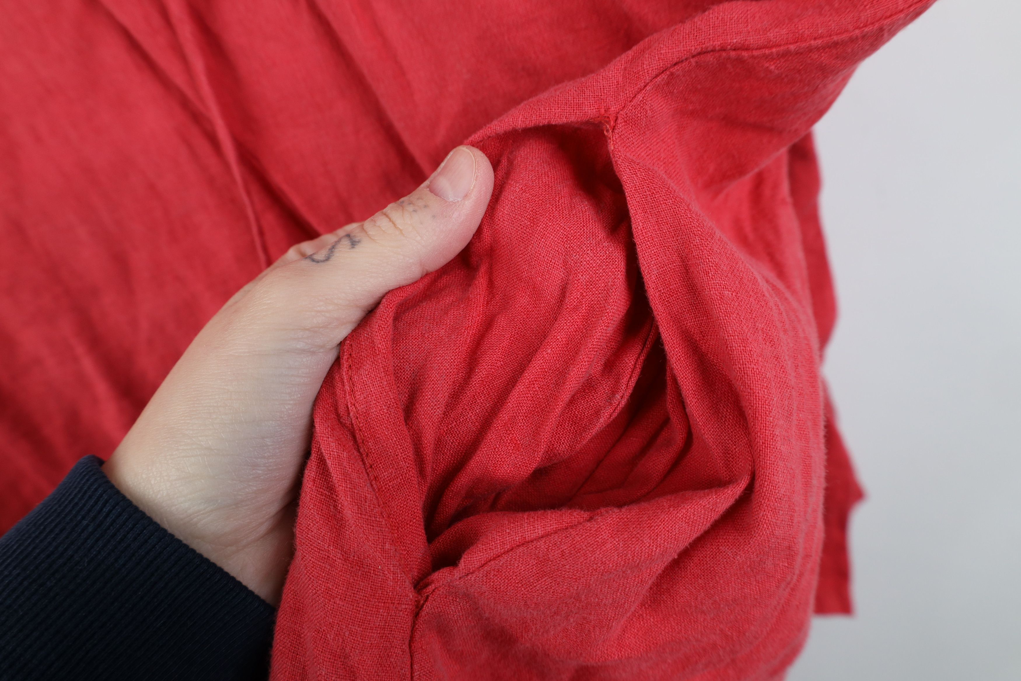 FLAX Flax Linen Blank Oversized Baggy Hoodie Tunic Pullover Red Size M / US 6-8 / IT 42-44 - 12 Thumbnail