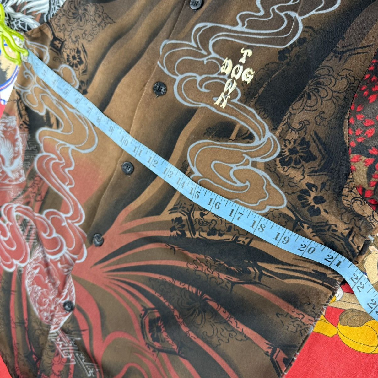 Dogtown DOGTOWN Aloha Shirt Japanese Pattern Dragon Rayon Rare Size US L / EU 52-54 / 3 - 12 Thumbnail