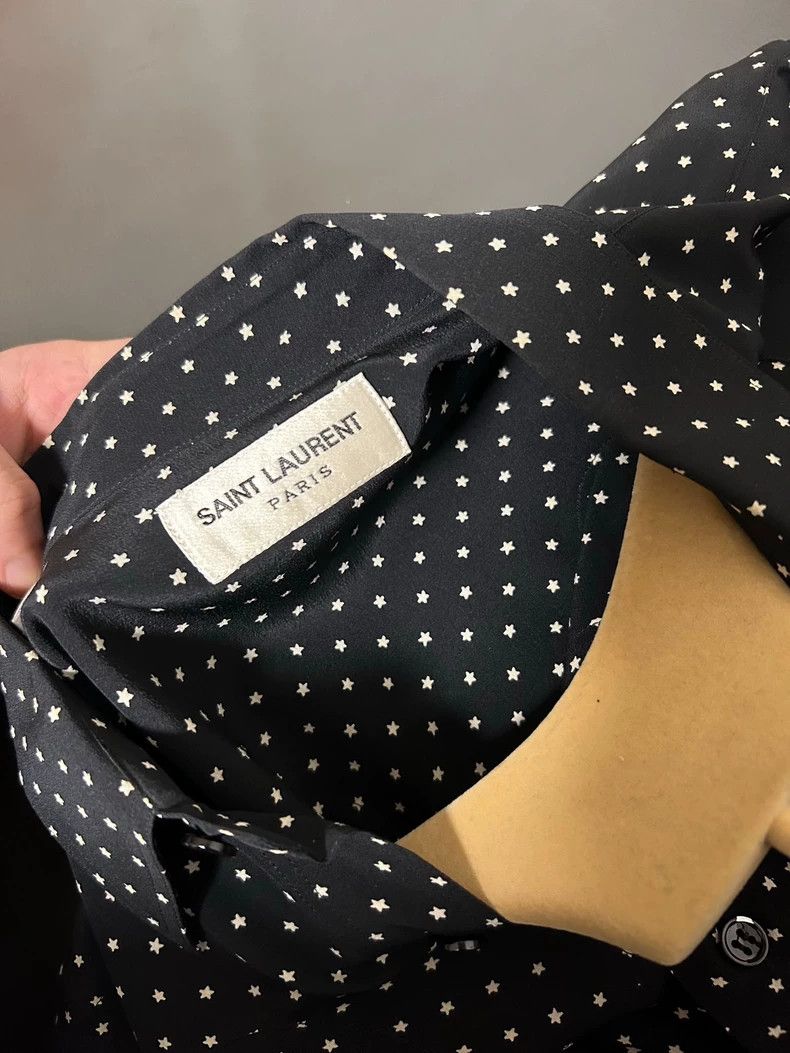 Yves Saint Laurent saint Laurent size 37 15SS Black and White Star Shirt 2503- Size US M / EU 48-50 / 2 - 4 Thumbnail