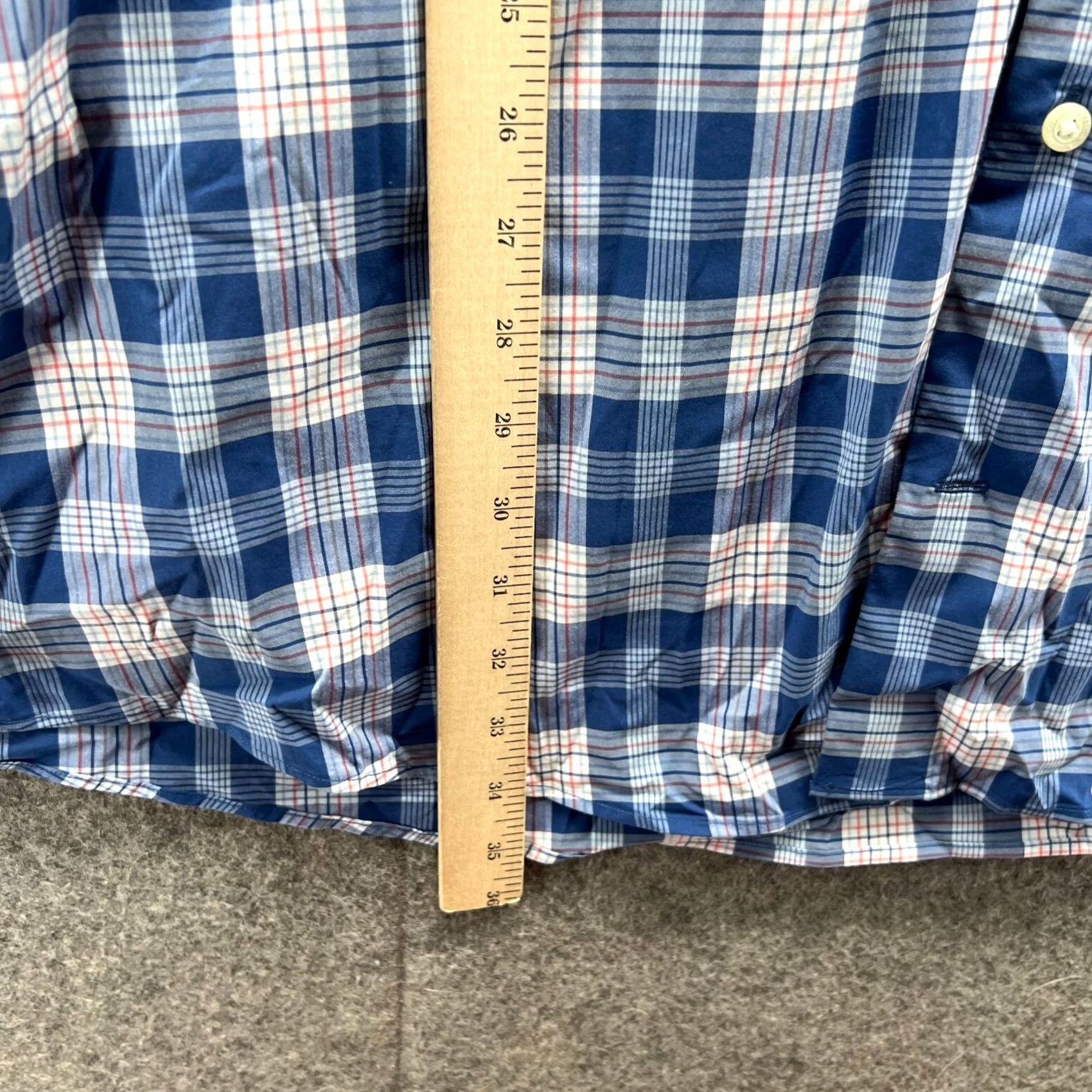 Nautica VINTAGE Nautica Shirt Mens 2XL Blue Button-Down Short Sleeve Stretch Fit Plaid Nav Tech Collar/Collar Style Preppy Regular Mens Size US XXL / EU 58 / 5 - 7 Thumbnail