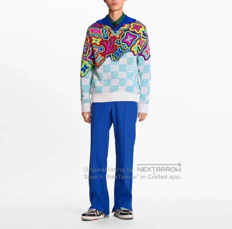 Louis Vuitton Louis Vuitton Monogram Check Print Sweater. Size US XS / EU 42 / 0 - 9 Thumbnail