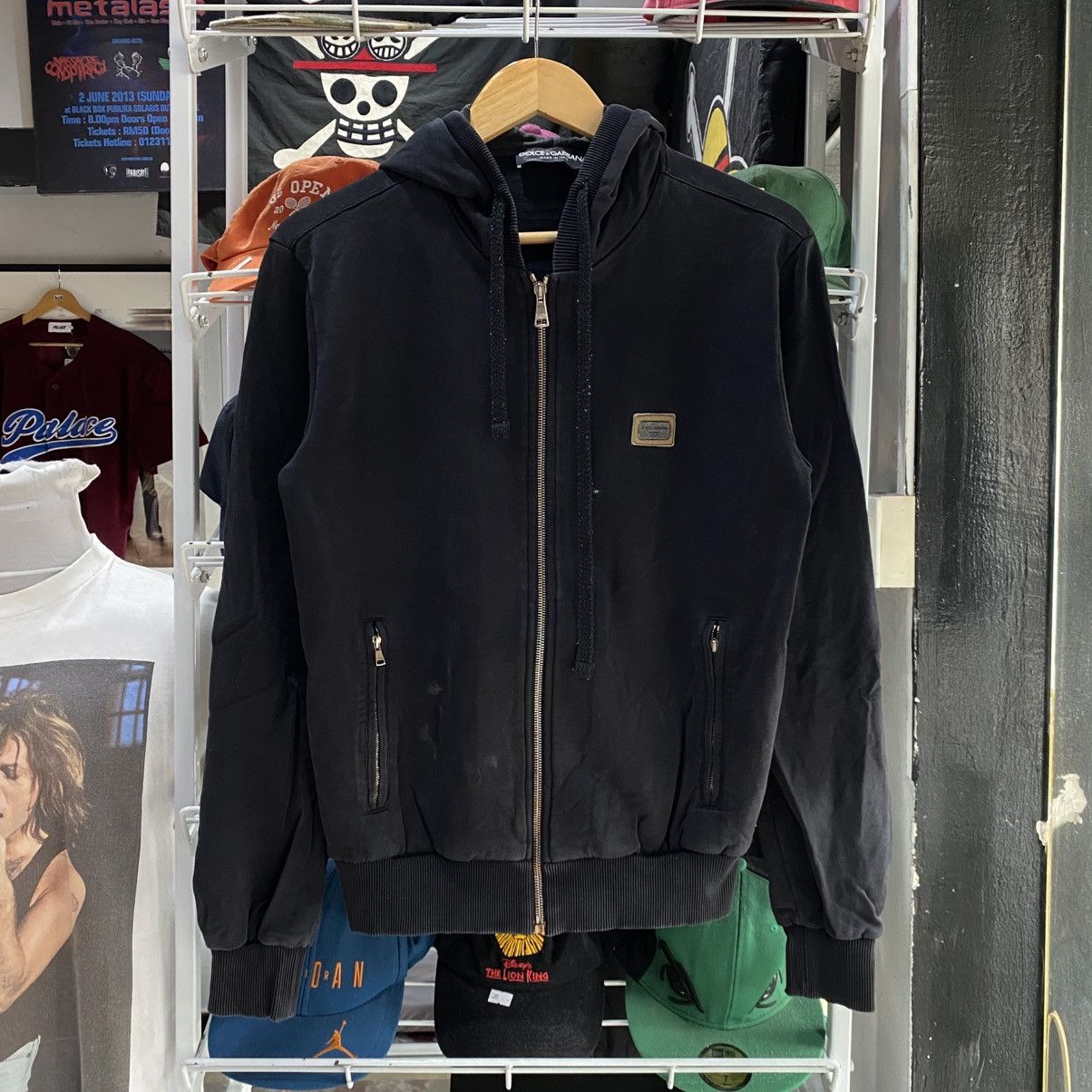 Vintage Dolce & Gabbana Basic Logo Black y2k hoodie