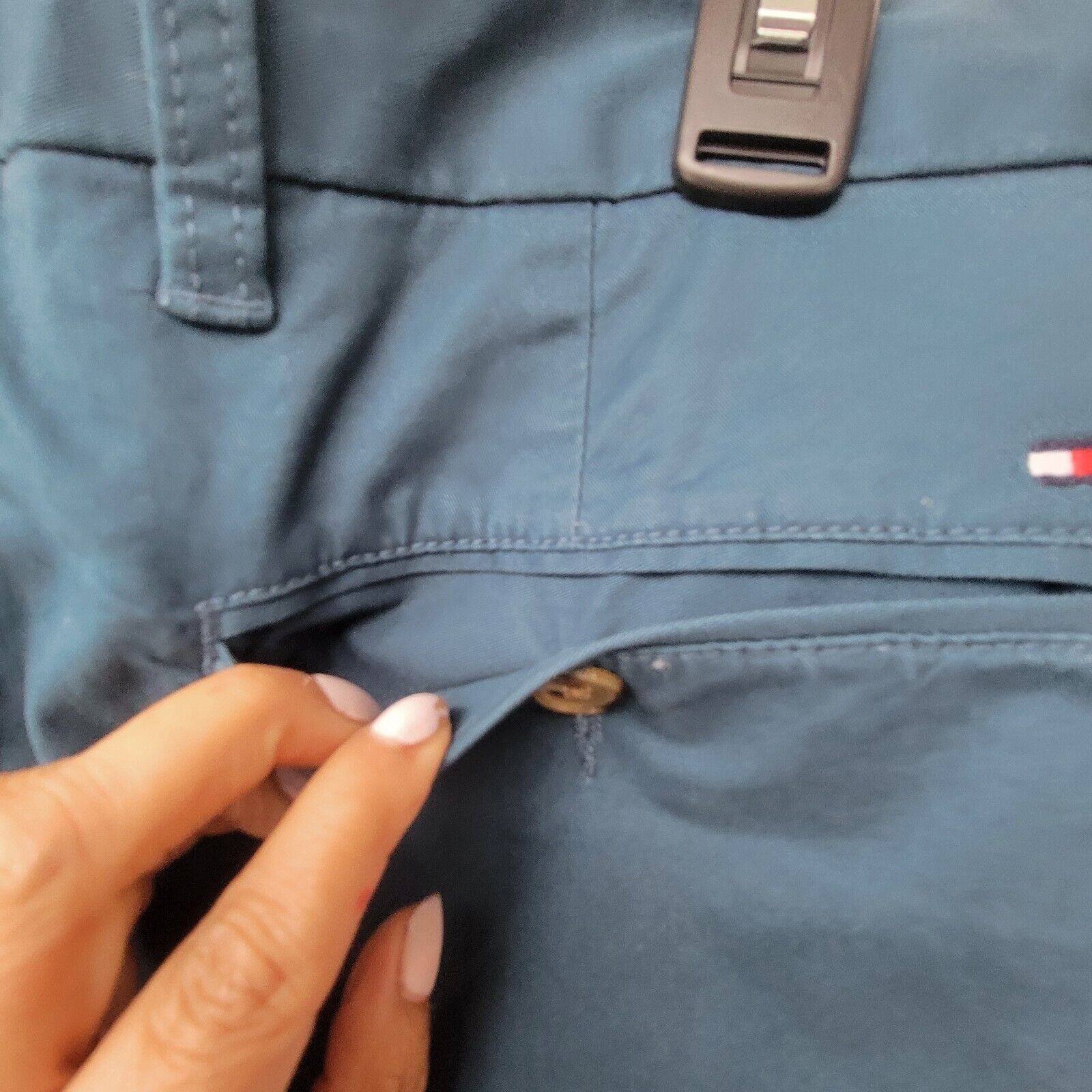 Tommy Hilfiger ⭐Tommy Hilfiger Stretch Chino Pants Size 34*30 Men Navy Blu Size US 34 / EU 50 - 6 Thumbnail