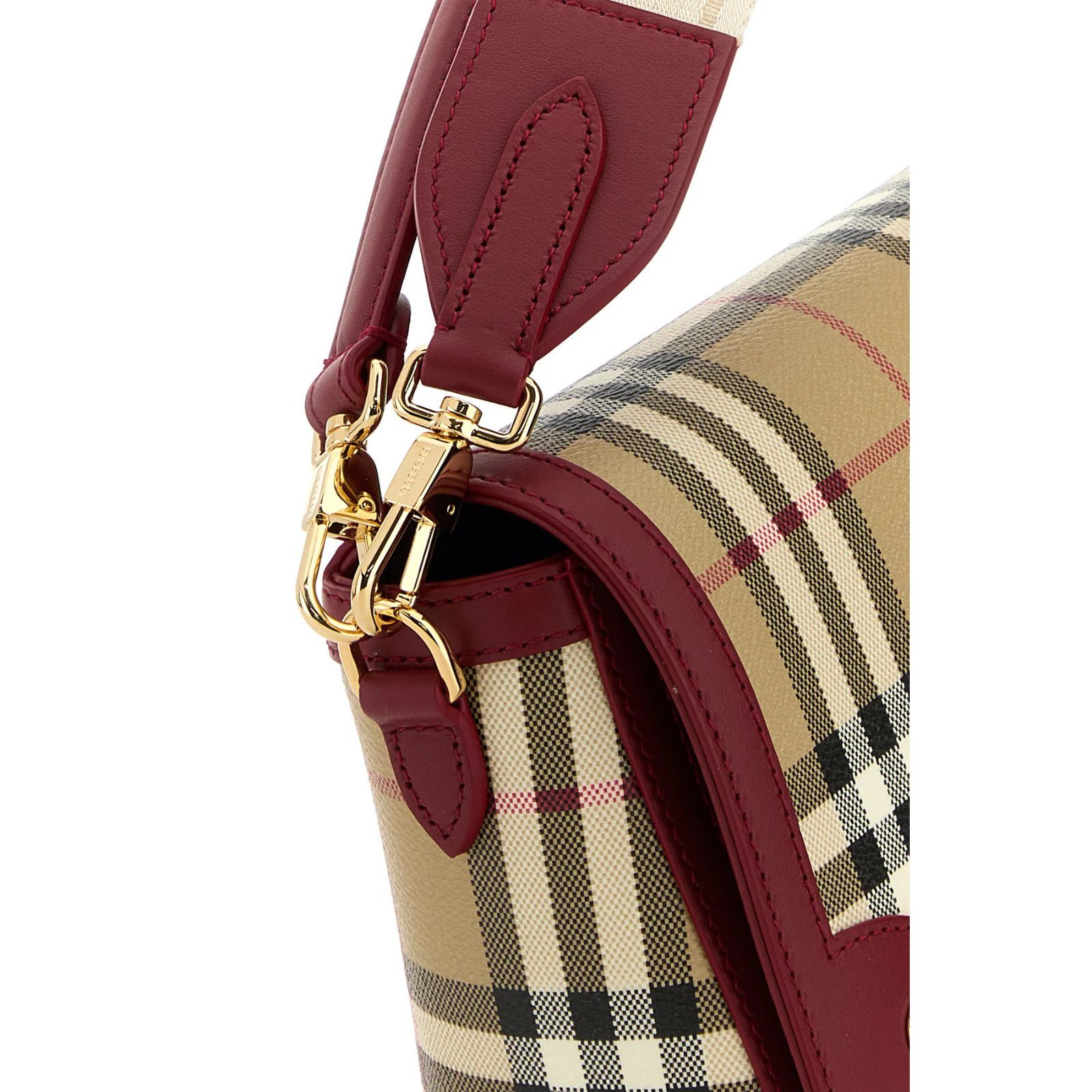 Burberry BURBERRY Note Archive beige/ruby red Top Handle Bag New Size ONE SIZE - 4 Thumbnail