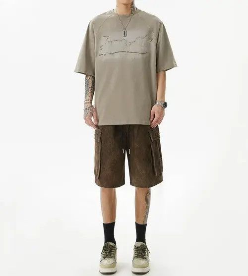 VIBE Summer cargo shorts retro tie dyed Size US 29 - 3 Thumbnail