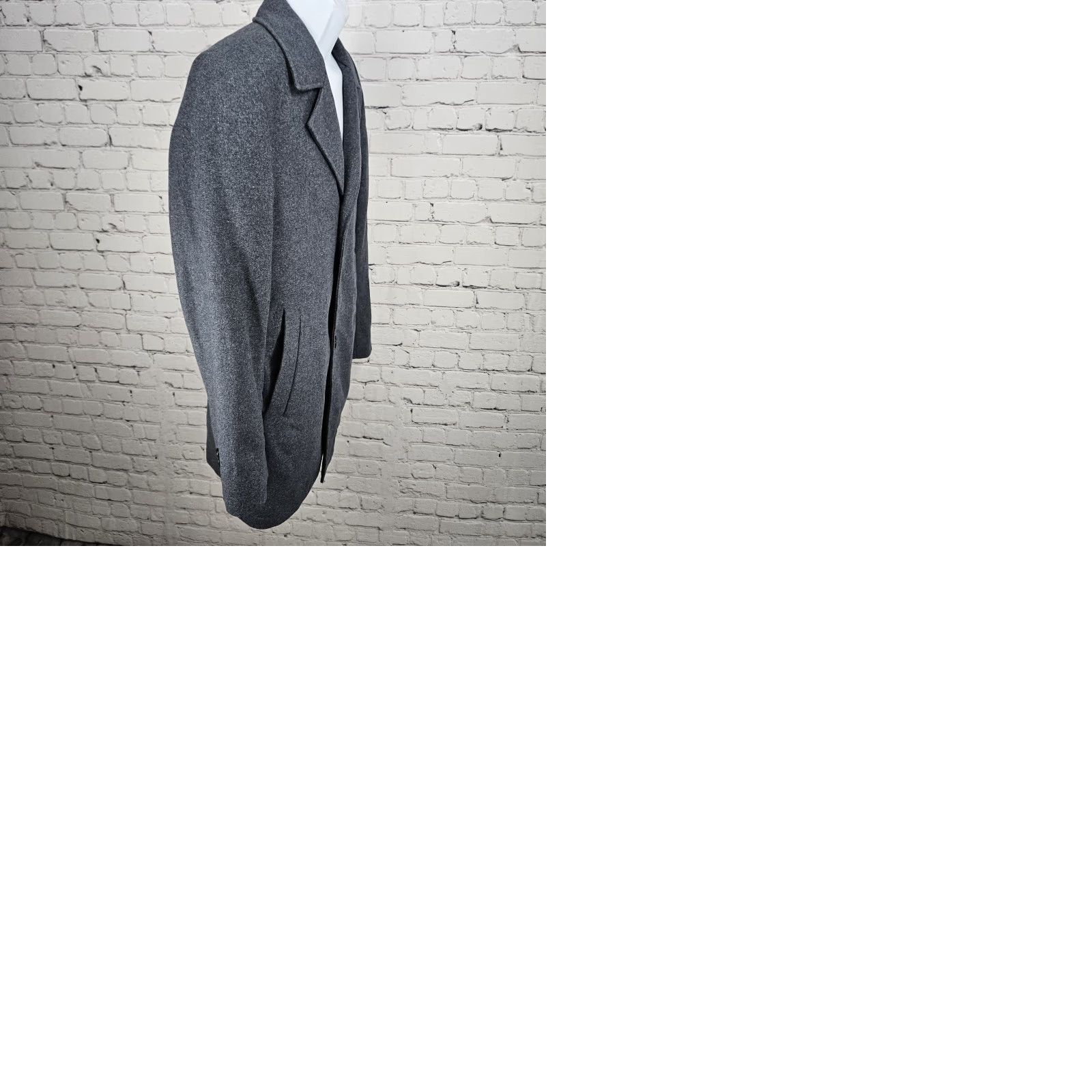 Michael Kors Michael Kors Coat Wool Gray Buttoned Notch Lapel Inner Pockets Over Coat 40R Mens Classic Solid Mid-Length Coat Size US XXS / EU 40 - 10 Thumbnail