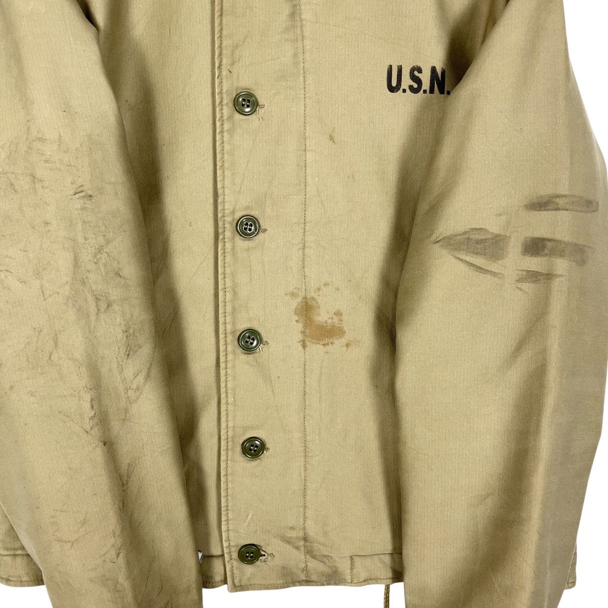 Vintage Vintage 70s Korean Wars Reproduction USN Deck Jacket Size US S / EU 44-46 / 1 - 9 Thumbnail