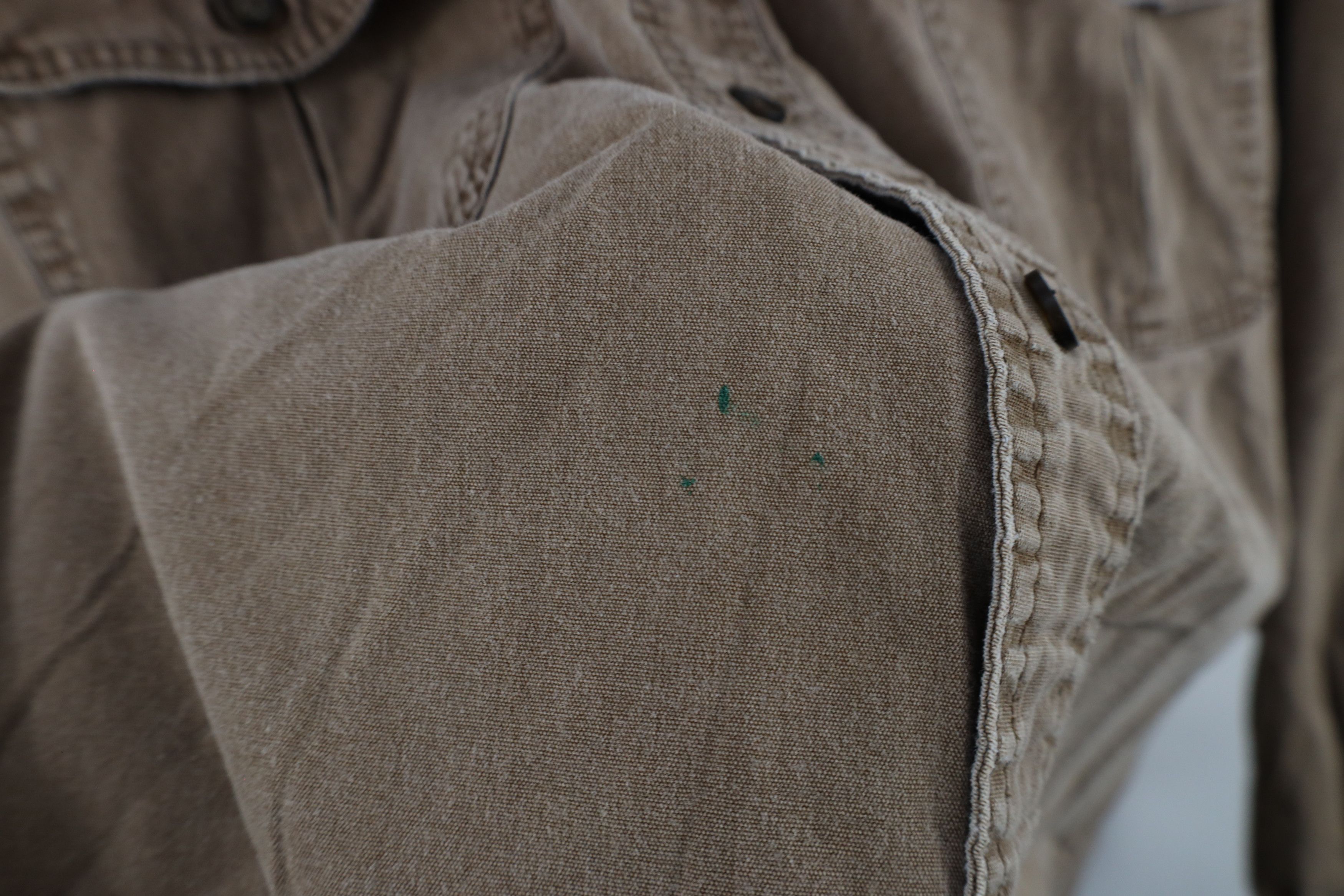 Vintage Vintage 90s Streetwear Stonewash Canvas Button Shirt Brown Size US XXL / EU 58 / 5 - 6 Thumbnail