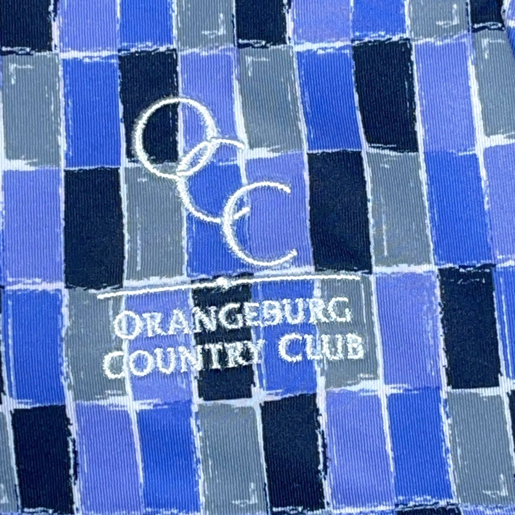 Footjoy FootJoy Polo Shirt Men Large Purple Geometric Orangeburg Country Club Golf Adult Size US L / EU 52-54 / 3 - 5 Thumbnail