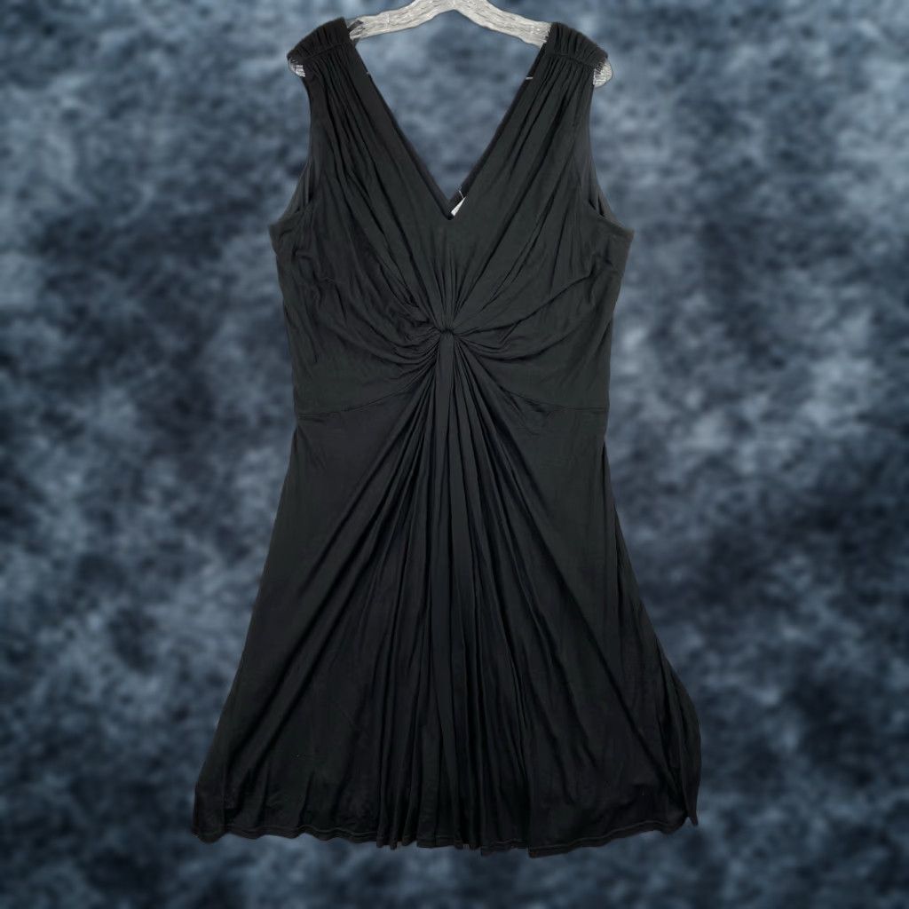 Vintage VINTAGE Fashion Bug Dress Sundress 18/20W 2X Black V-Neck Midi 90s Womens Fashion Bug Dress NWT Size XXL / US 16-18 / IT 52-54 - 1 Thumbnail