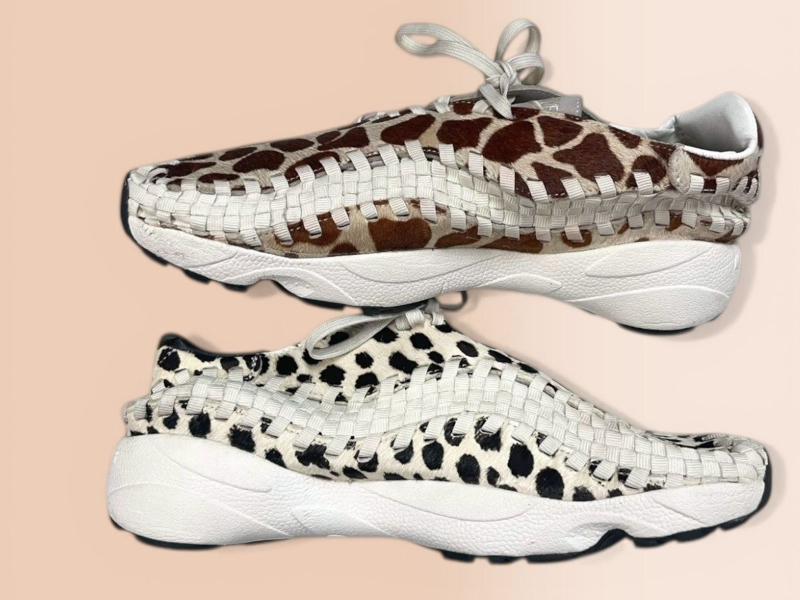 Nike Air Footscape Woven ”Natural and Brown“ & "Whit Cow Print" Size US 10 / EU 43 - 8 Thumbnail
