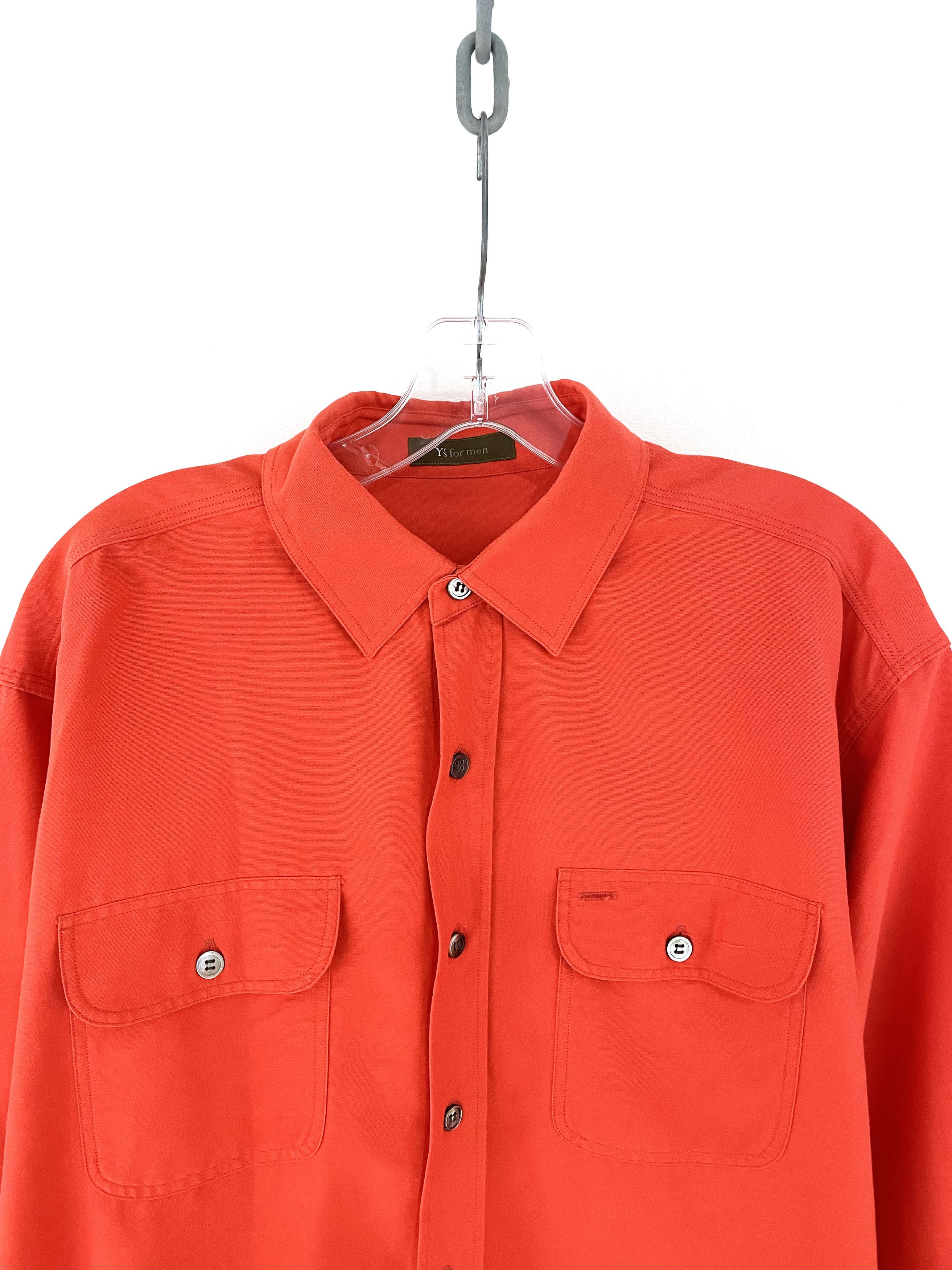 Yohji Yamamoto Highlighter Orange Cargo Shirt Size US L / EU 52-54 / 3 - 4 Thumbnail