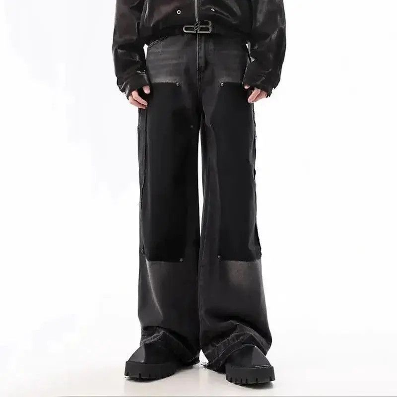 Japanese Brand Retro baggy stitch wide leg pants Size US 32 / EU 48 - 2 Thumbnail