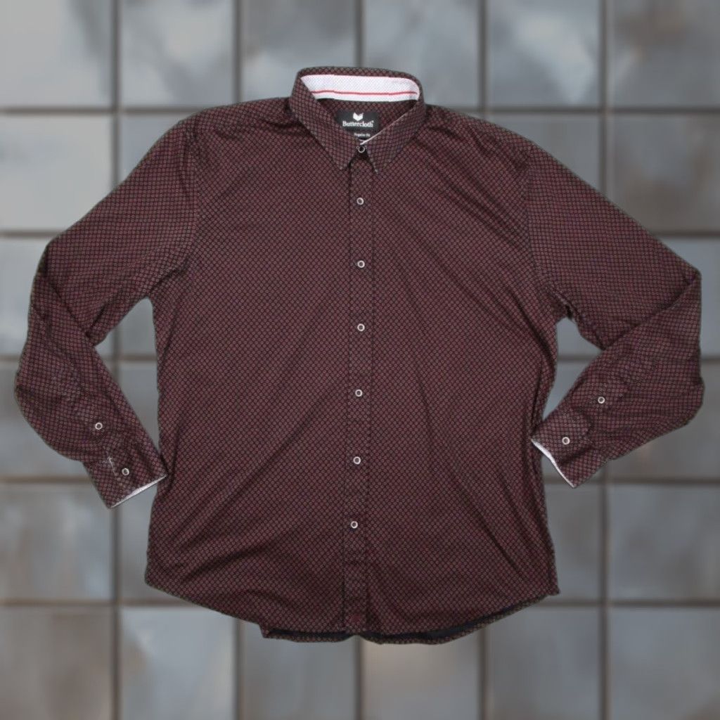 Vintage VINTAGE Buttercloth Shirt Mens 2XL Long Sleeve Button Up Casual Business City Designer Workwear Size US XXL / EU 58 / 5 - 1 Thumbnail
