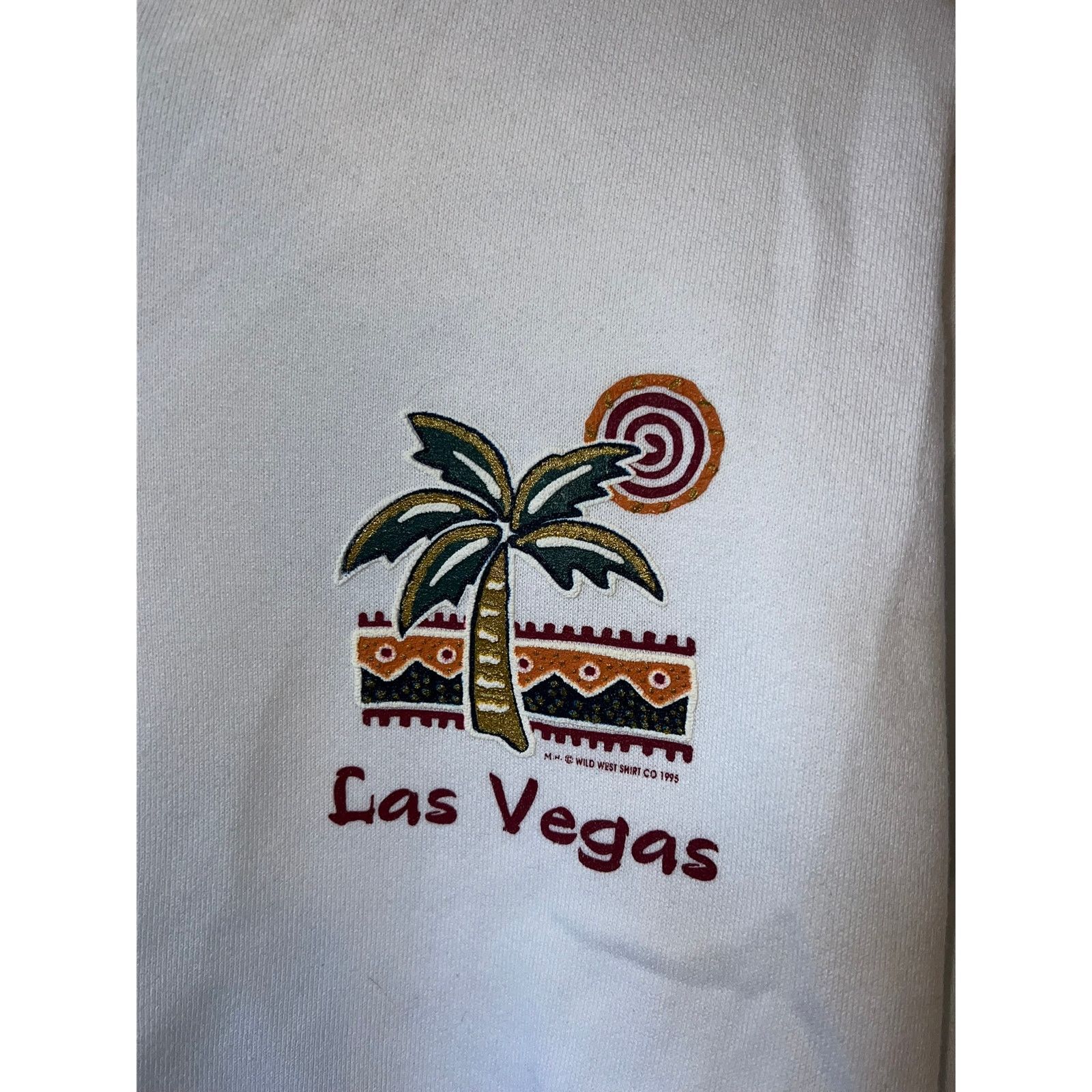 Jerzees Vintage Las Vegas Sweatshirt 1/4 Zip Crewneck 90s NWT Large Size US L / EU 52-54 / 3 - 3 Thumbnail