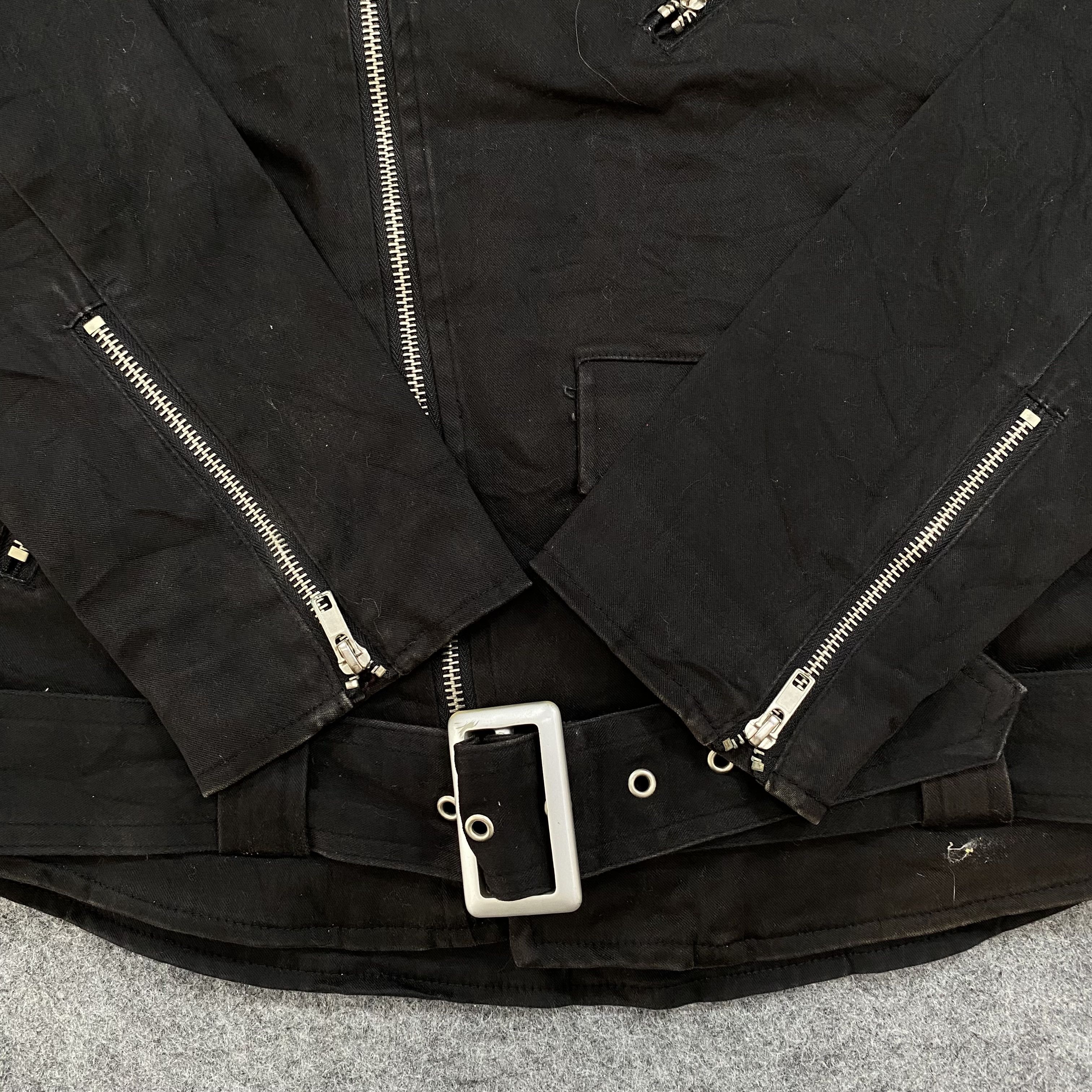 If Six Was Nine VTG 90s Body Wave Japan Double Rider Canvas Biker Jacket Size US L / EU 52-54 / 3 - 12 Thumbnail