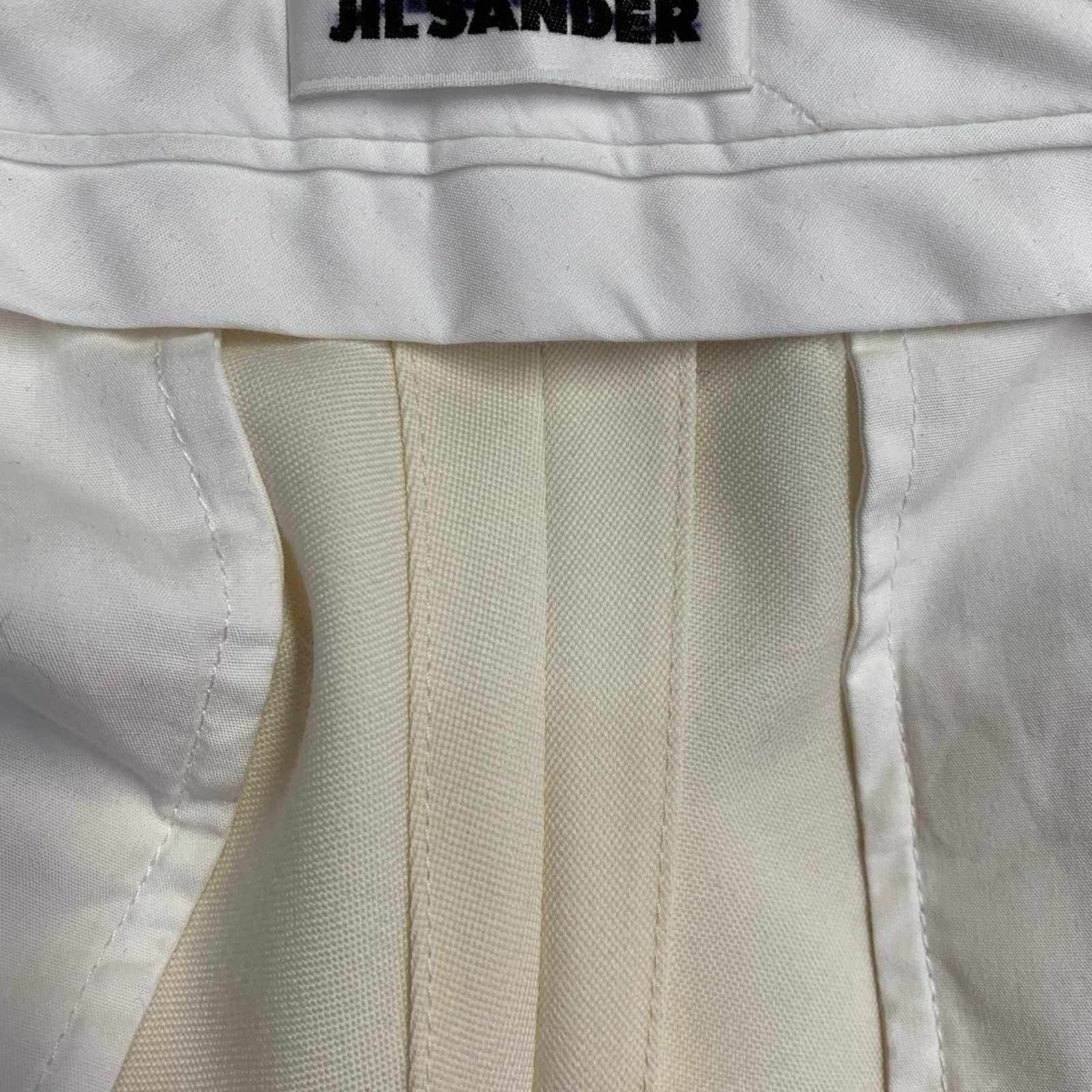Jil Sander JIL SANDER Size 8 Cream Wool Flat Front Dress Pants Size 30" / US 8 / IT 44 - 7 Thumbnail
