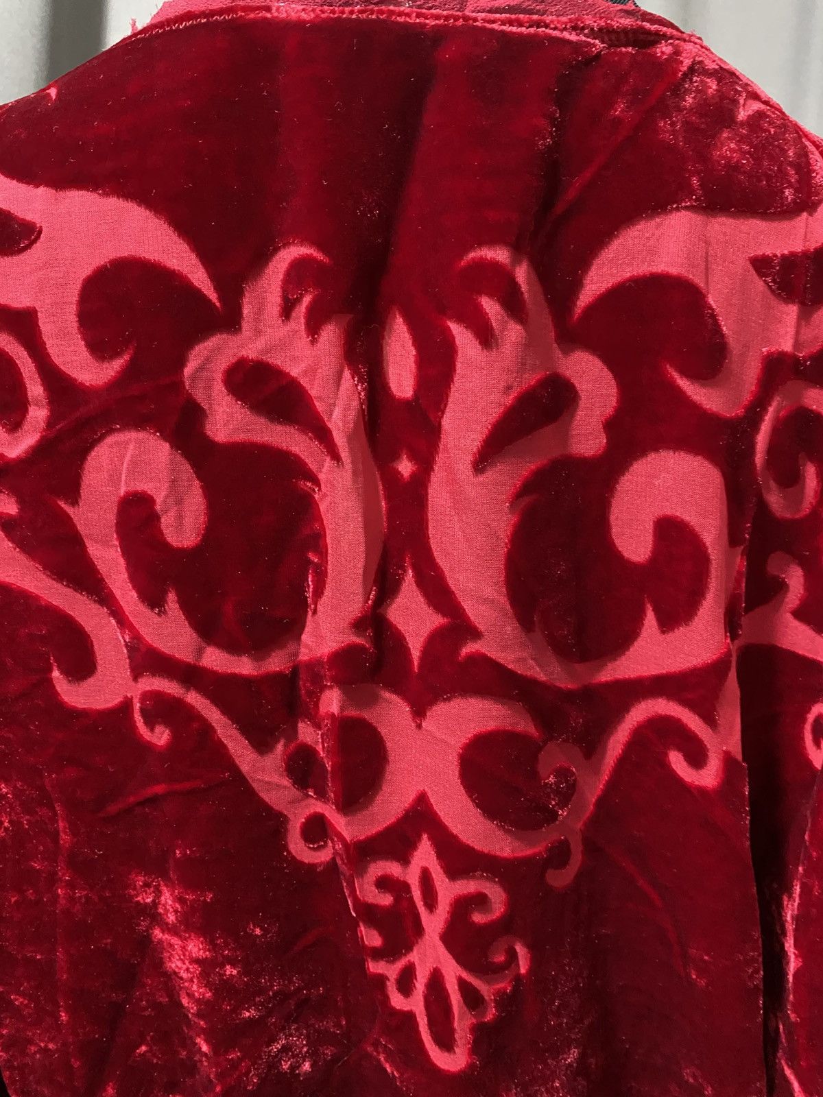 Vivienne Tam 90s Vivienne Tam- Flames Batwing Velvet Blouse Size M / US 6-8 / IT 42-44 - 9 Thumbnail