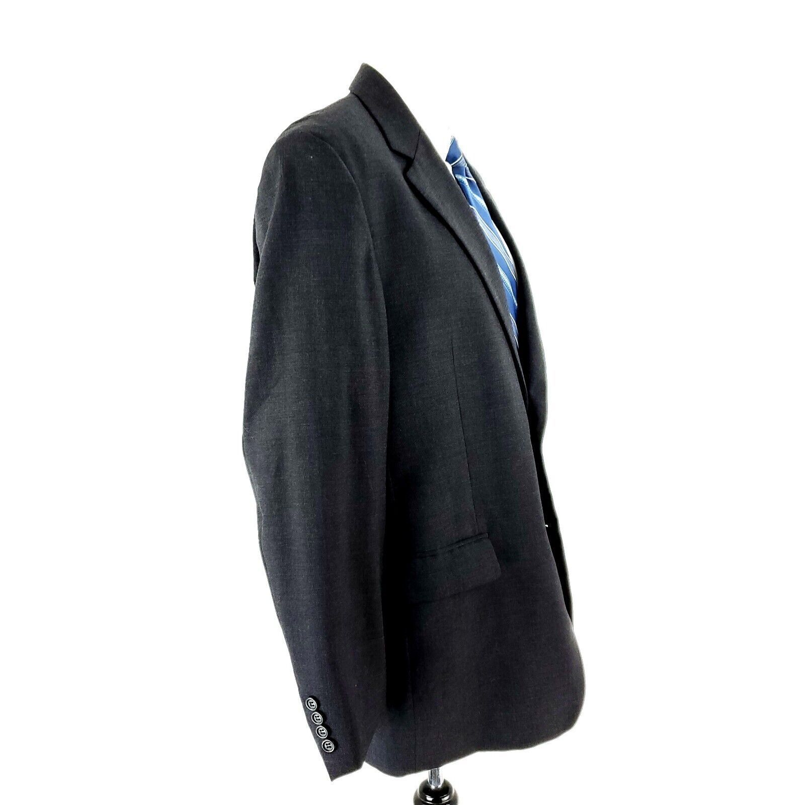 Pronto Uomo Pronto Uomo Lessona Super 100s Wool 2 Button Blazer 42R Gray Size 42R - 6 Thumbnail