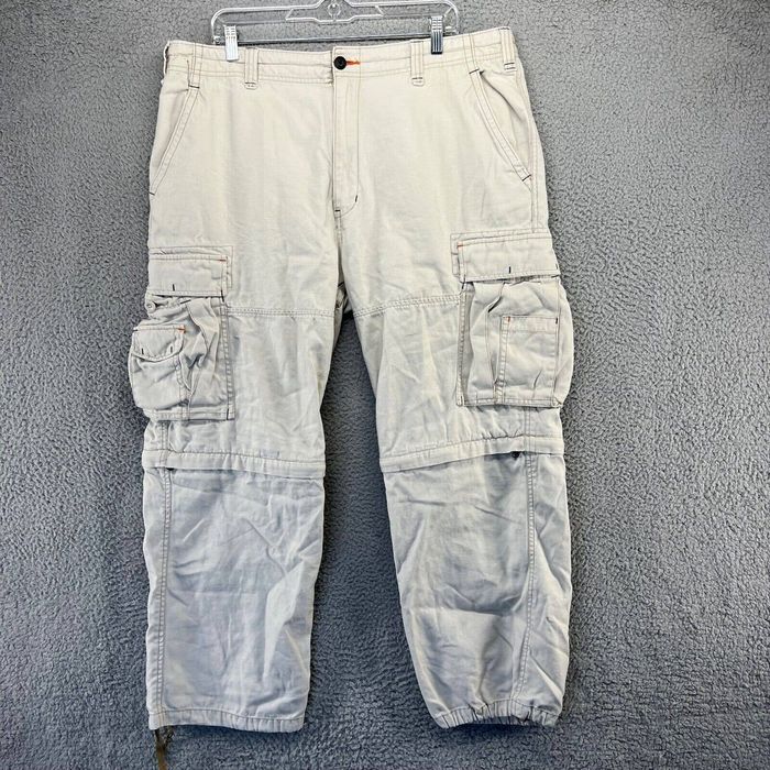 Vintage Vintage Convertible Cargo Pants 38x27 White Paratrooper