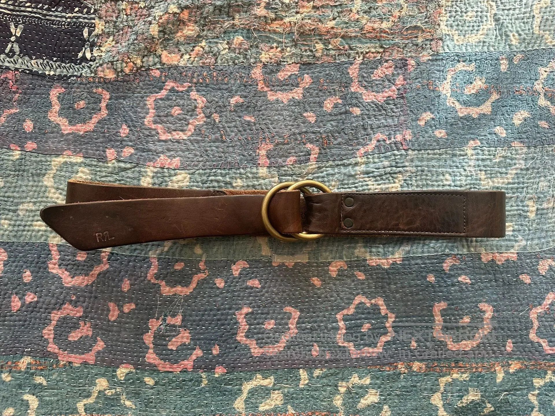 RRL Ralph Lauren RRL Double Ring Leather Belt. Size ONE SIZE - 1 Thumbnail