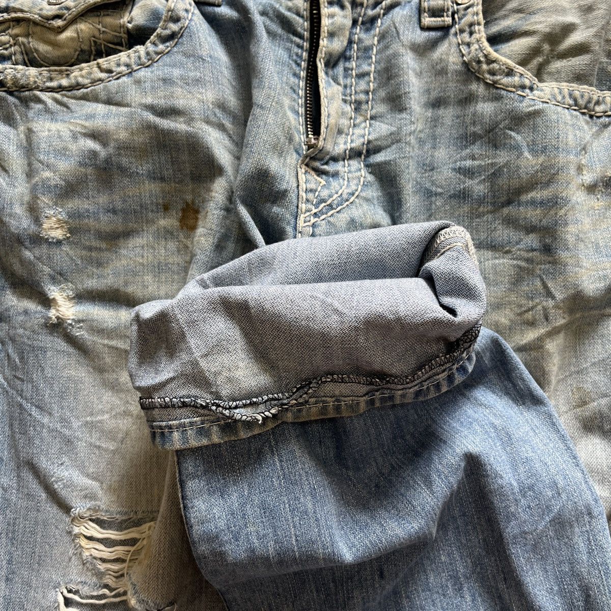 True Religion Thrashed True Religion Denim Jeans Straight Size US 34 / EU 50 - 21 Thumbnail