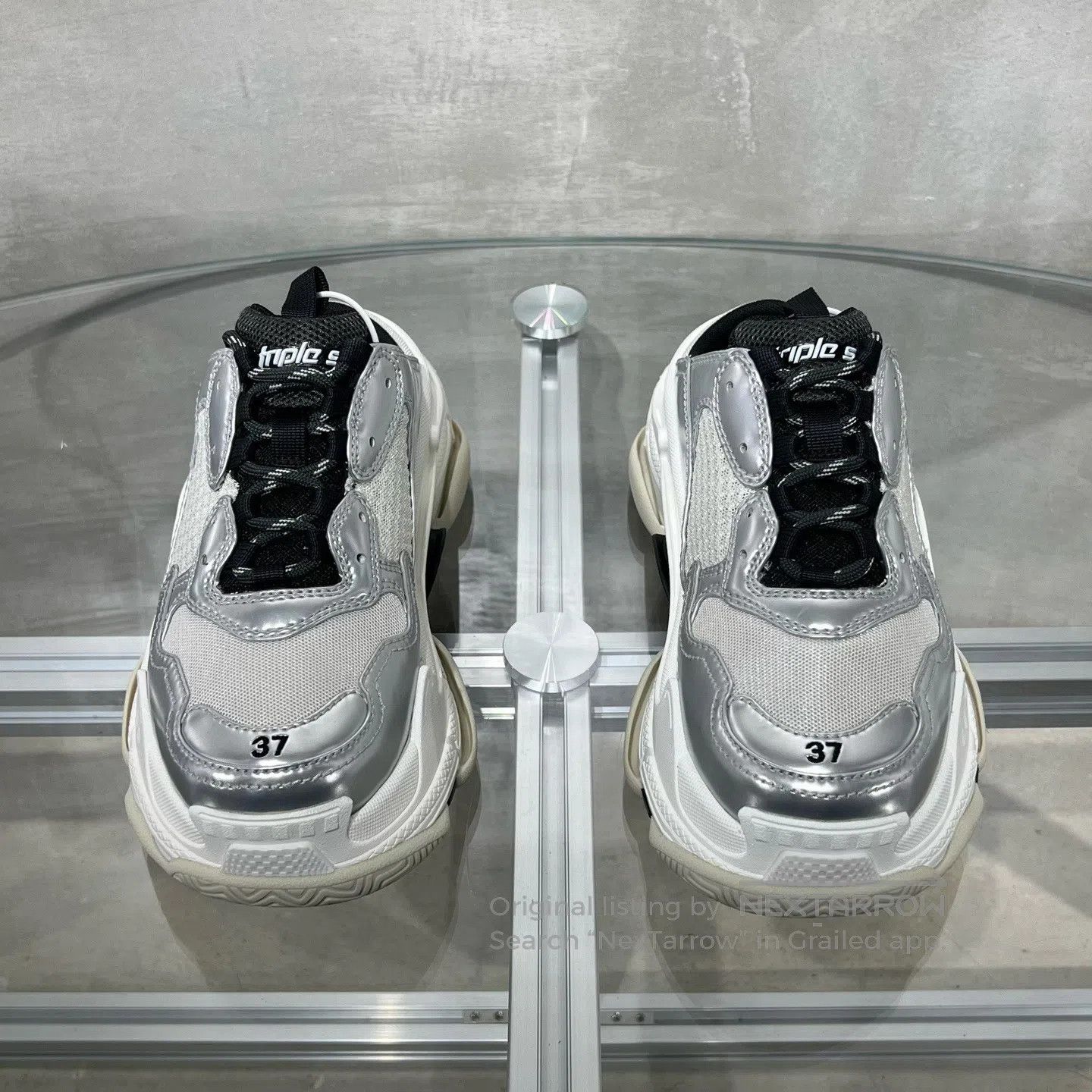 Balenciaga Balenciaga Half-trailer dad shoes, silver Size US 6.5 / IT 36.5 - 2 Thumbnail