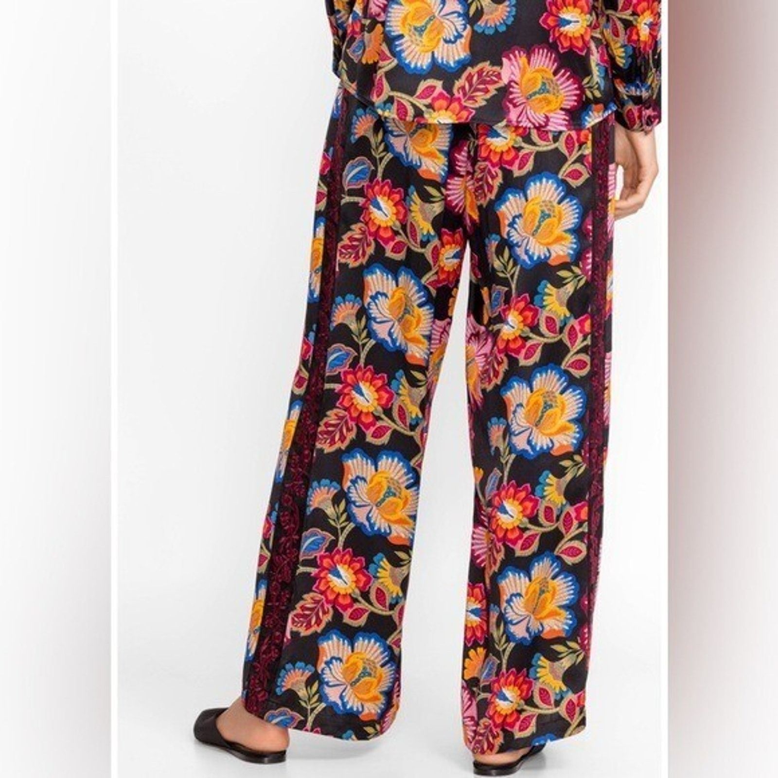 Johnny Was Johnny Was SIDONIA silk pants size M A000337 Size 26" / US 2 / IT 38 - 2 Thumbnail