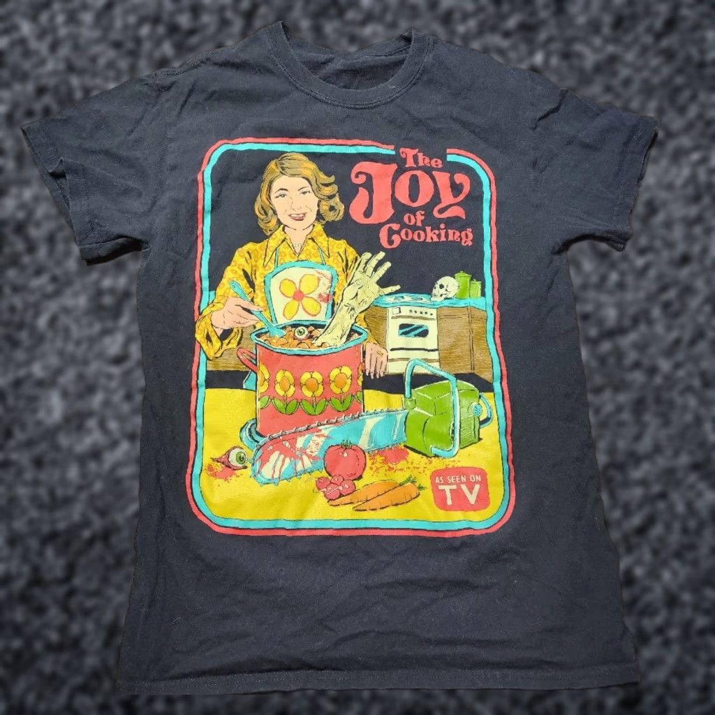 Vintage VINTAGE Creepy Co. The Joy Of Cooking Shirt Unisex Adults S Black T-Shirt As Seen On TV Halloween Size US S / EU 44-46 / 1 - 1 Thumbnail