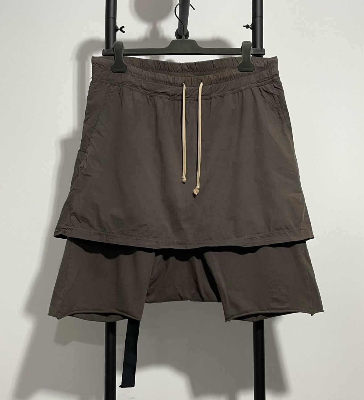 image of Rick Owens Culottes Shorts in Black, Men's (Size 28)