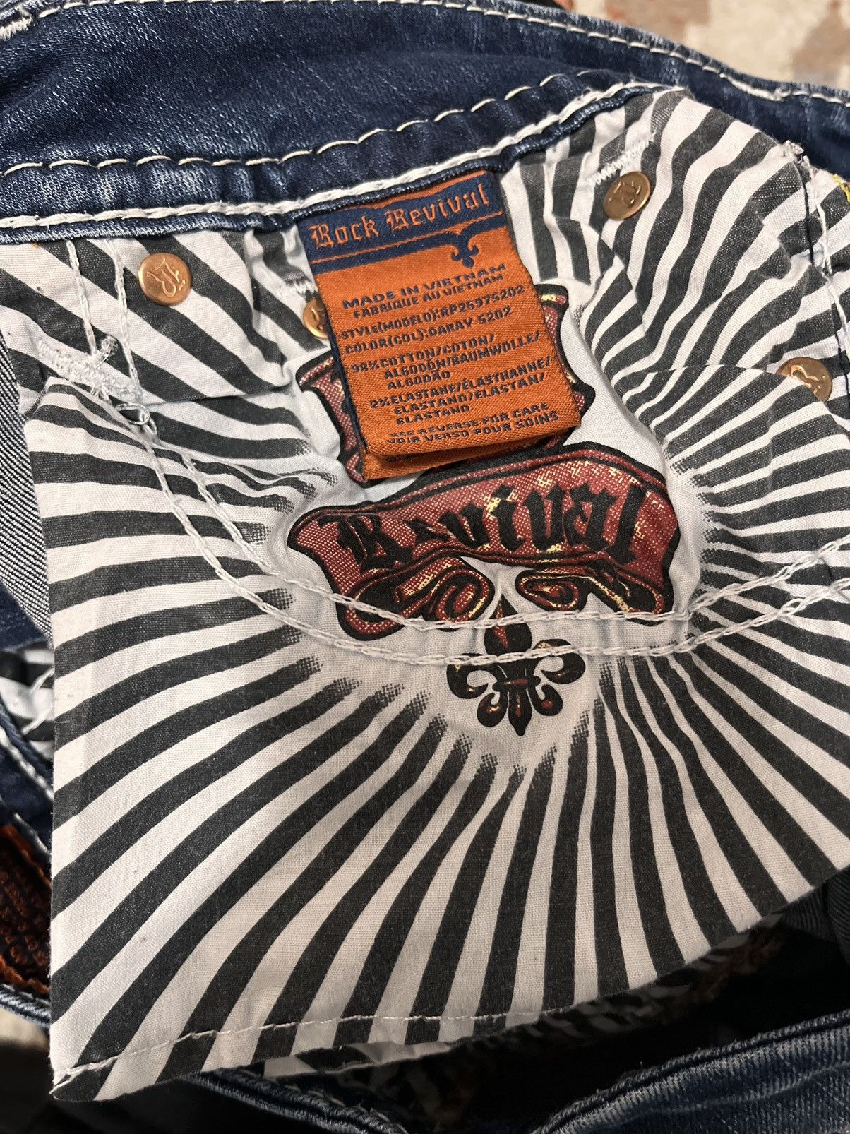Rock Revival Rock Revival Daray skinny y2k jeans crazy embroidery Size 30" / US 8 / IT 44 - 6 Thumbnail