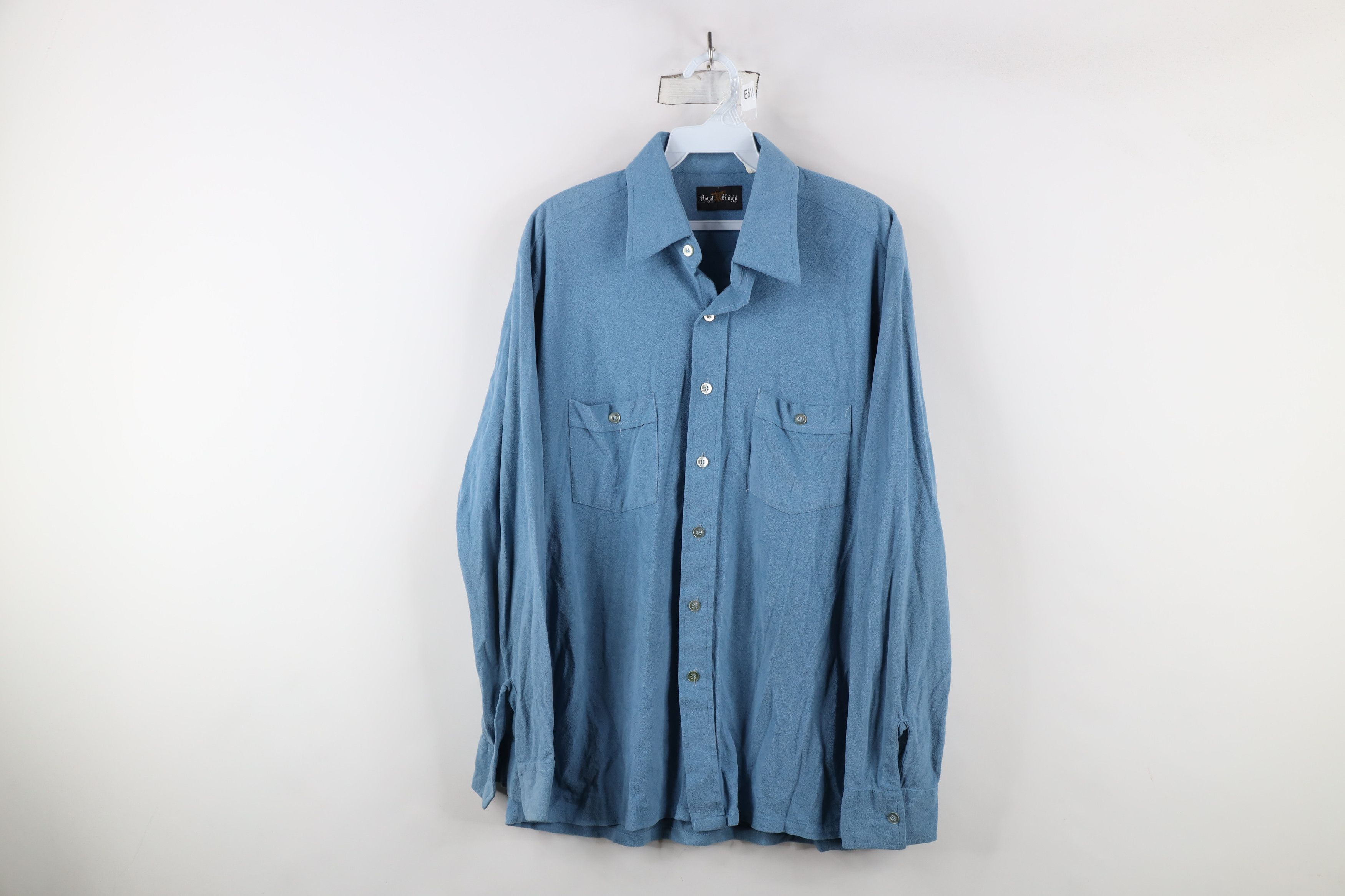 Vintage Vintage 70s Streetwear Double Pocket Collared Button Shirt Size US L / EU 52-54 / 3 - 1 Thumbnail