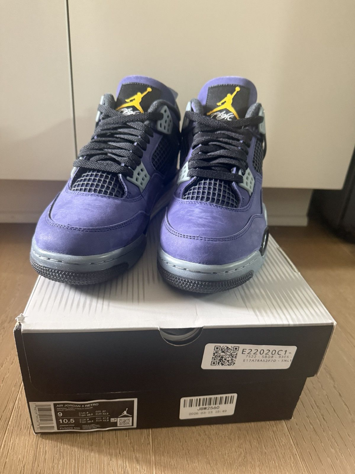 Jordan Brand Nike Air Jordan 4 Lakeshow Lakers FV5029-500 Men's Size 9 Size US 9 / EU 42 - 1 Thumbnail