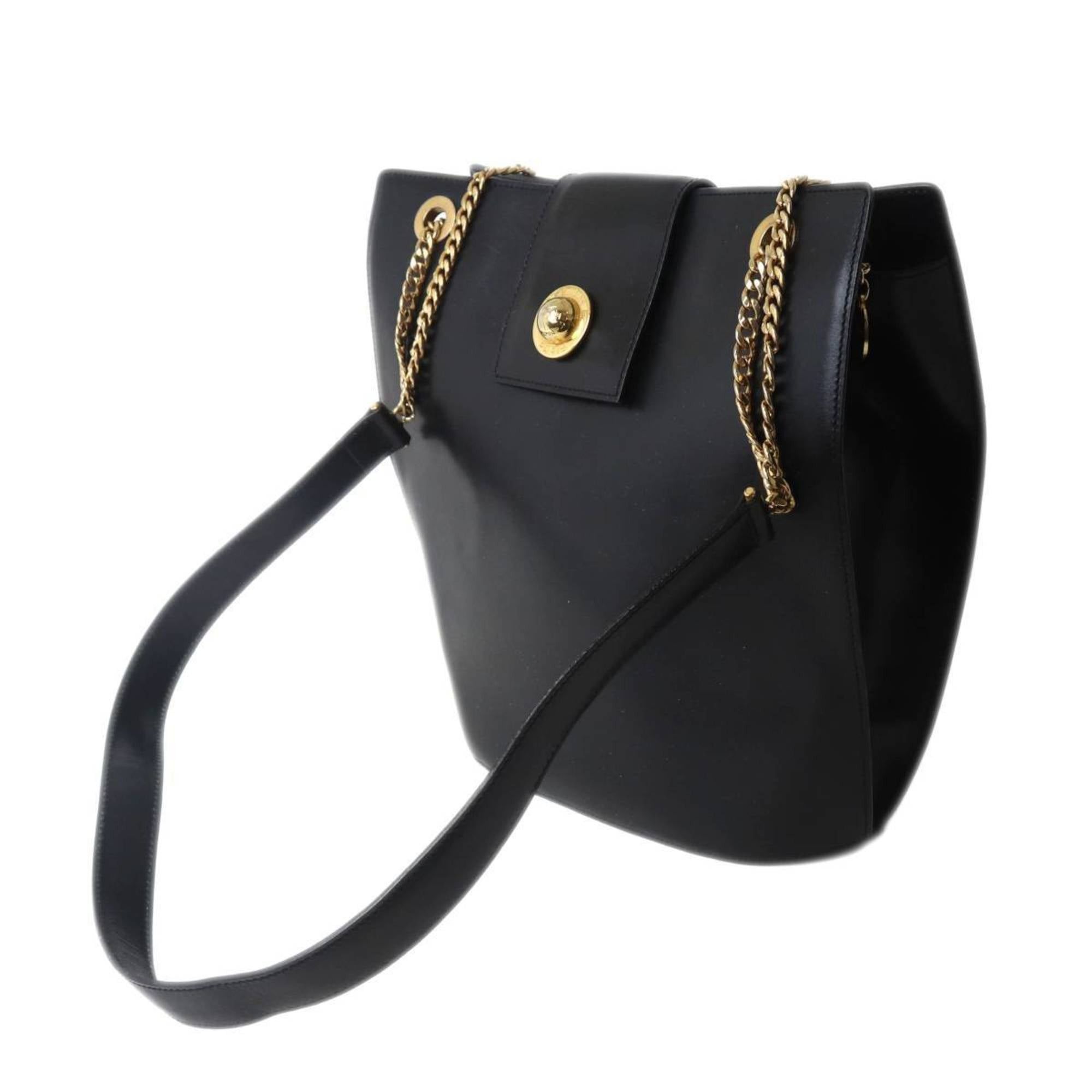 Celine Celine Circle Chain Shoulder Bag, Calf Leather, Black Size ONE SIZE - 1 Thumbnail