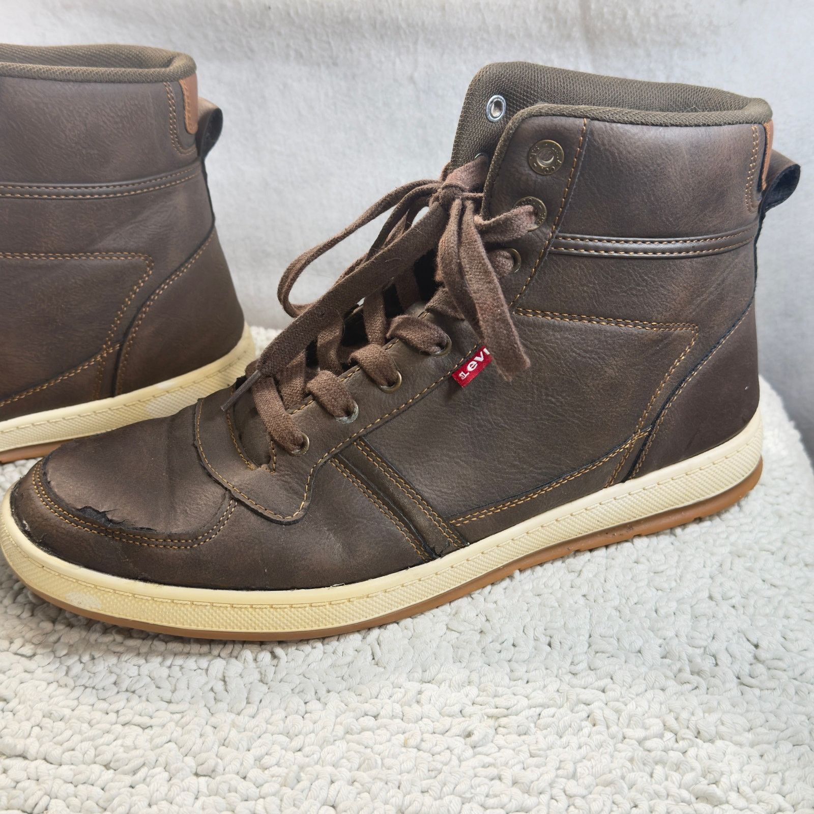 Levi's Levis Mens High-Top Sneakers Brown Size 11 Casual Streetwear Size US 11 / EU 44 - 9 Thumbnail