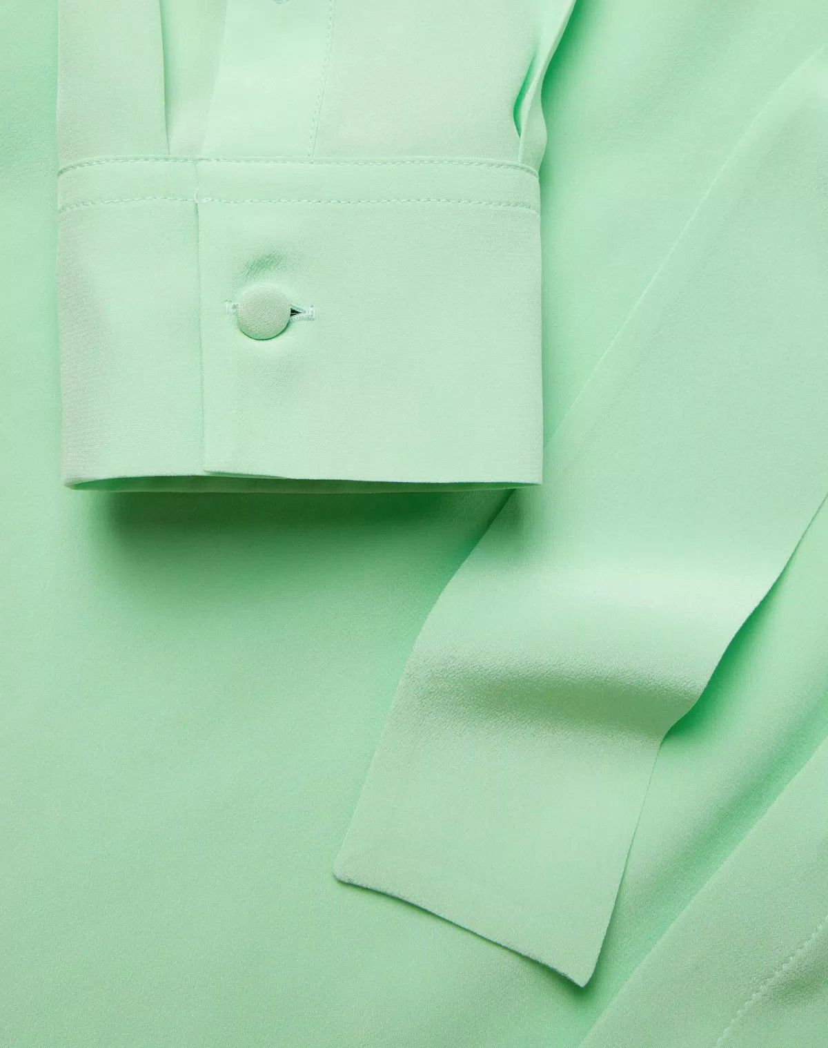 Valentino oc11z0625 Washed Silk Shirt in Light Mint Green Size US S / EU 44-46 / 1 - 5 Thumbnail