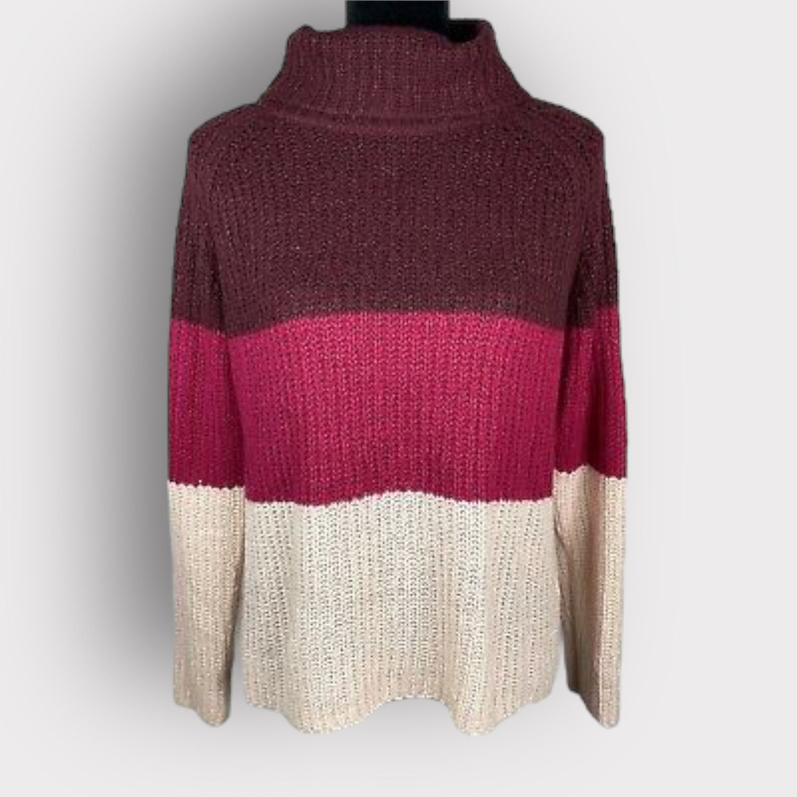 Brave Soul Brave Soul London Turtleneck Colorblock Sweater | Medium Size M / US 6-8 / IT 42-44 - 4 Thumbnail