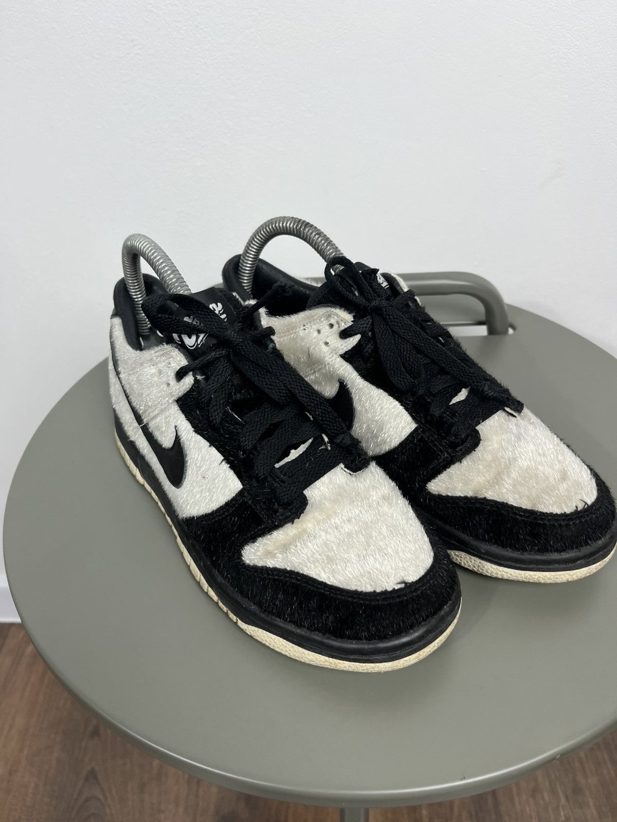 Nike Nike Dunk Low Panda Pigeon Black White Hairy Suede Sneakers Size US 6.5 / IT 36.5 - 4 Thumbnail