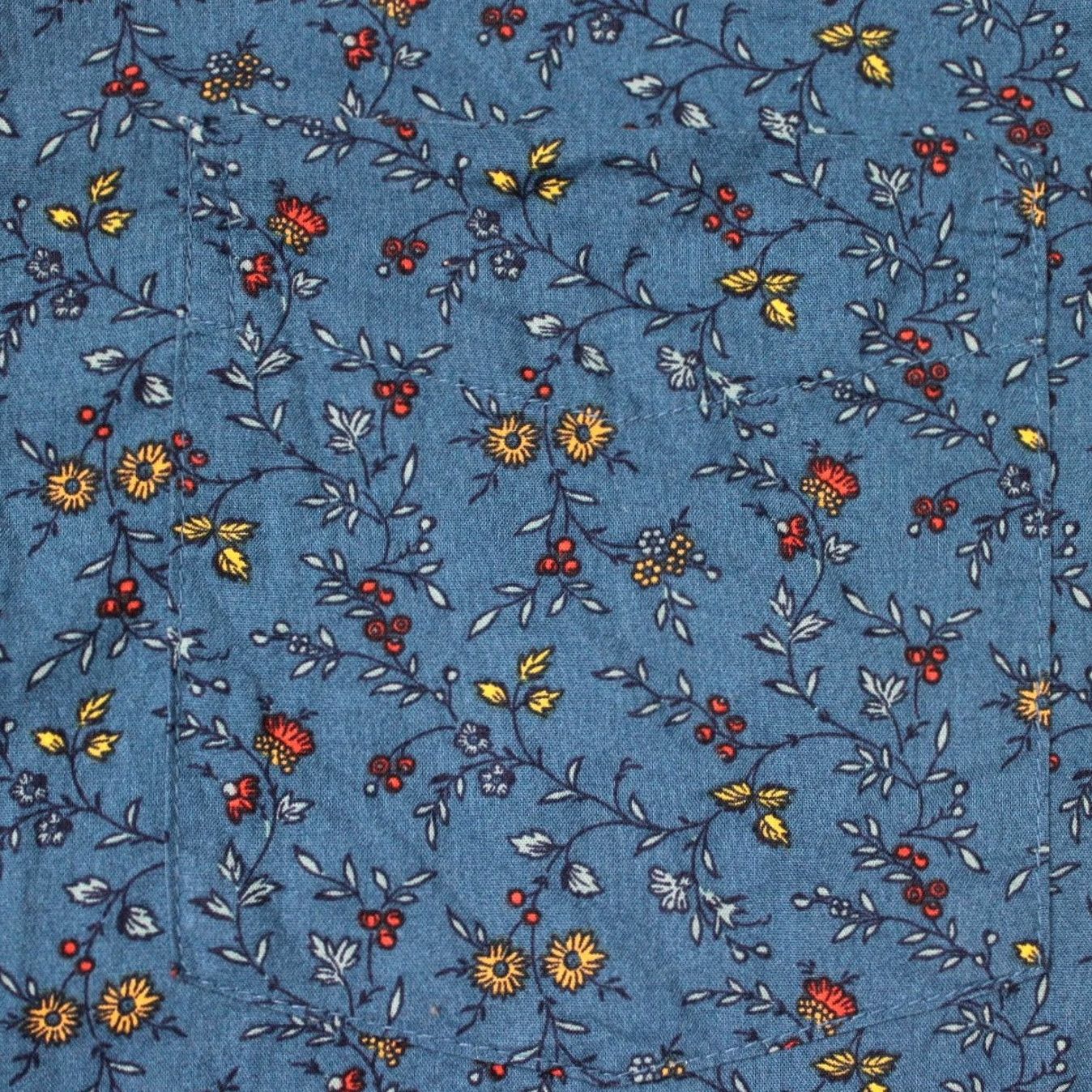 Gap Gap Shirt Mens Large Blue Floral Slim Fit 100% Cotton Long Sleeve Button Down Size US L / EU 52-54 / 3 - 5 Thumbnail